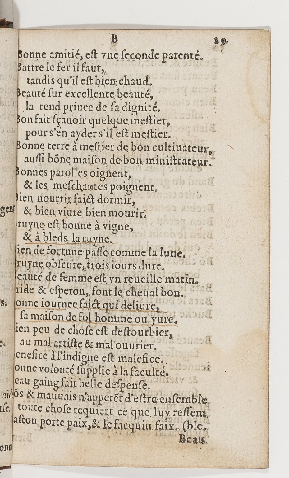 1577 - Jean d’Ogerolles - Trésor de sentences dorées - BnF Arsenal