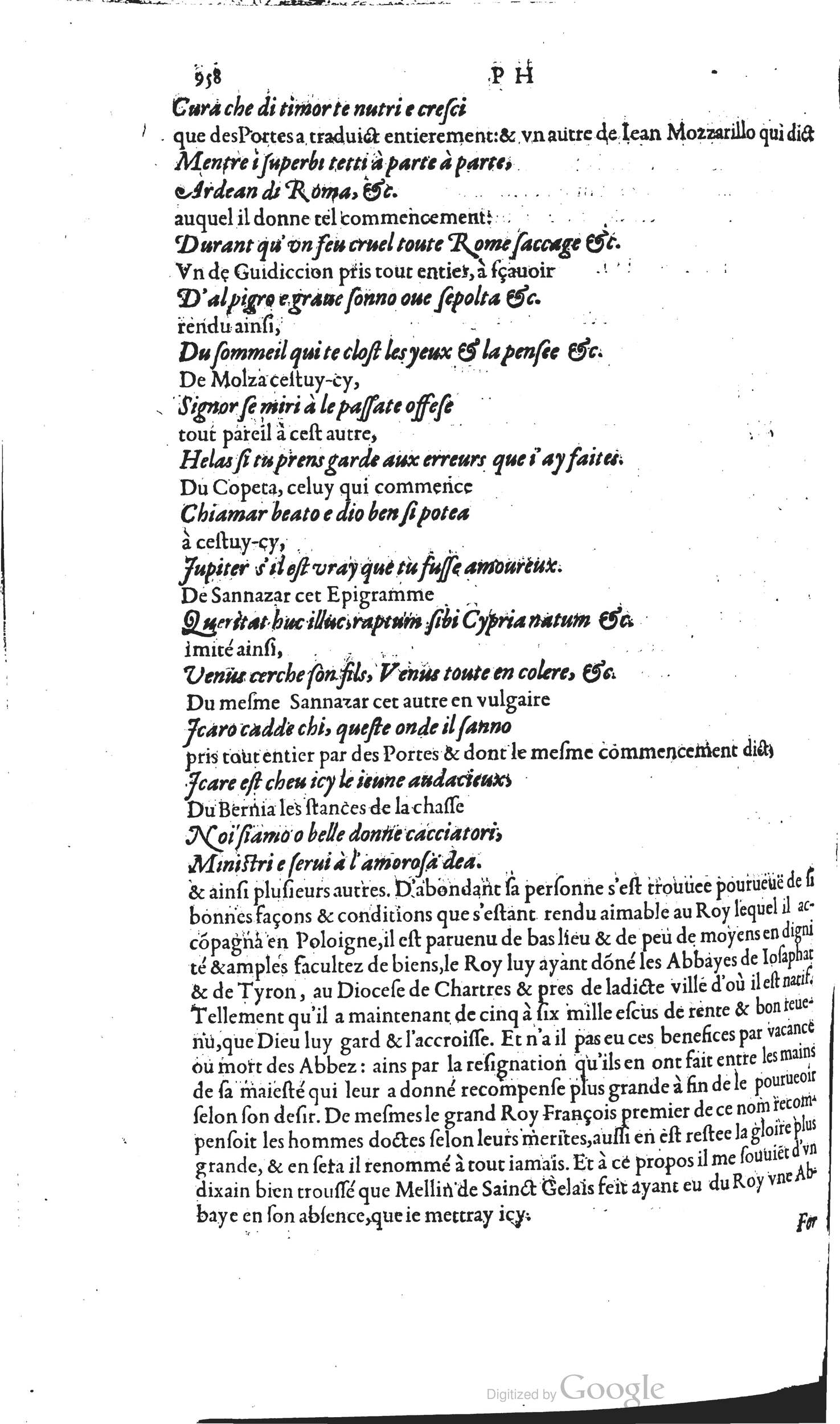 1585 - Barthélemy Honorat - Bibliothèques françaises - BSB Munich