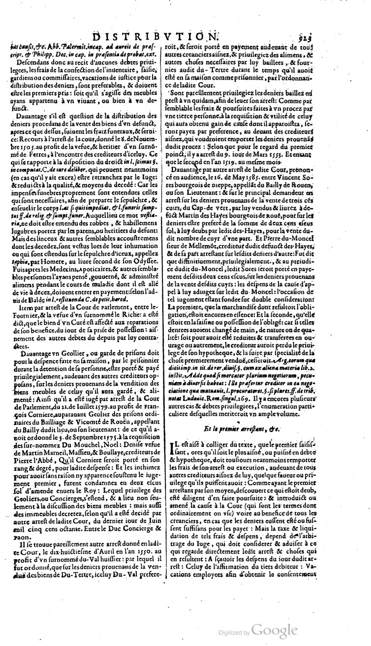 1629 - Veuve Nicolas Buon - Trésor du droit français (21754 T. 1) - BM Lyon