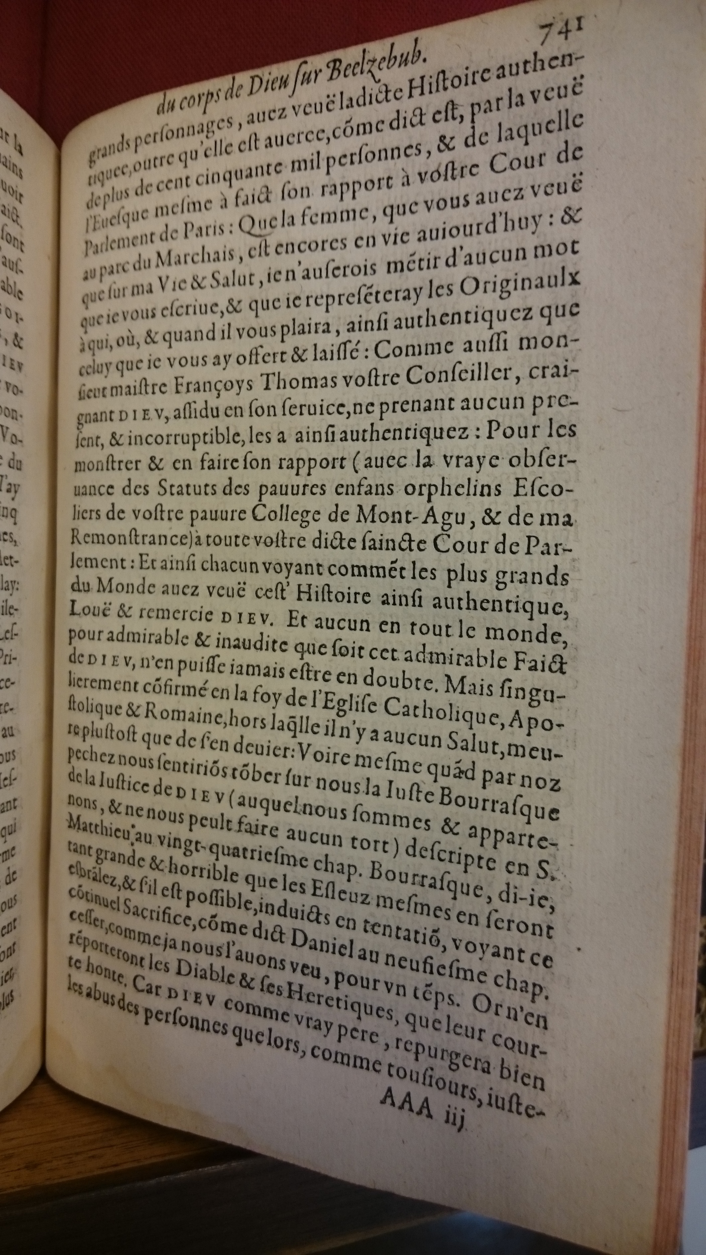 1578 - Nicolas Chesneau - Trésor et entière histoire de la triomphante victoire du corps de Dieu sur l’esprit malin - BM Lyon