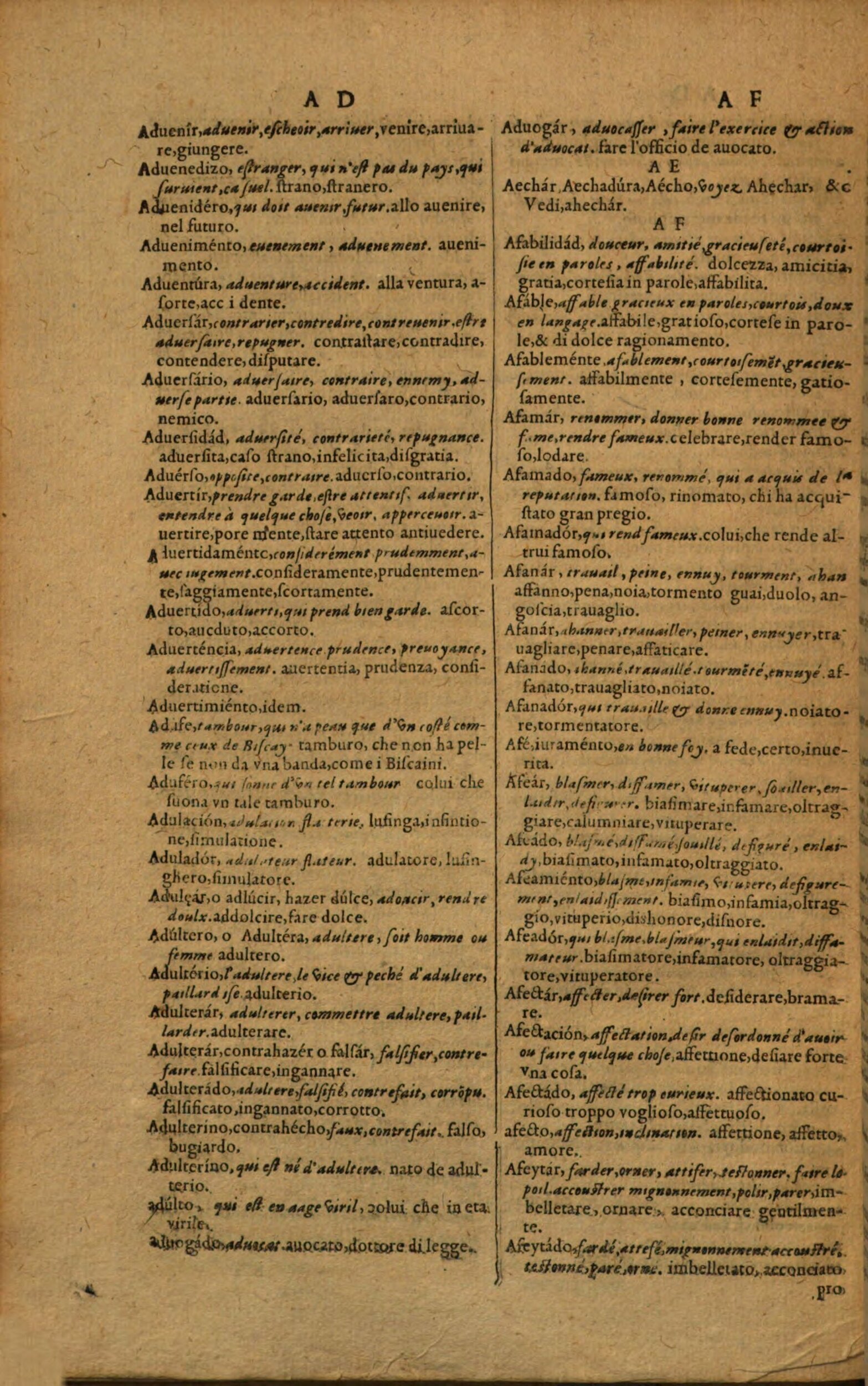 1617 - Samuel Crespin - Trésor des trois langues espagnole, française et italienne (Première partie) - Regensburg