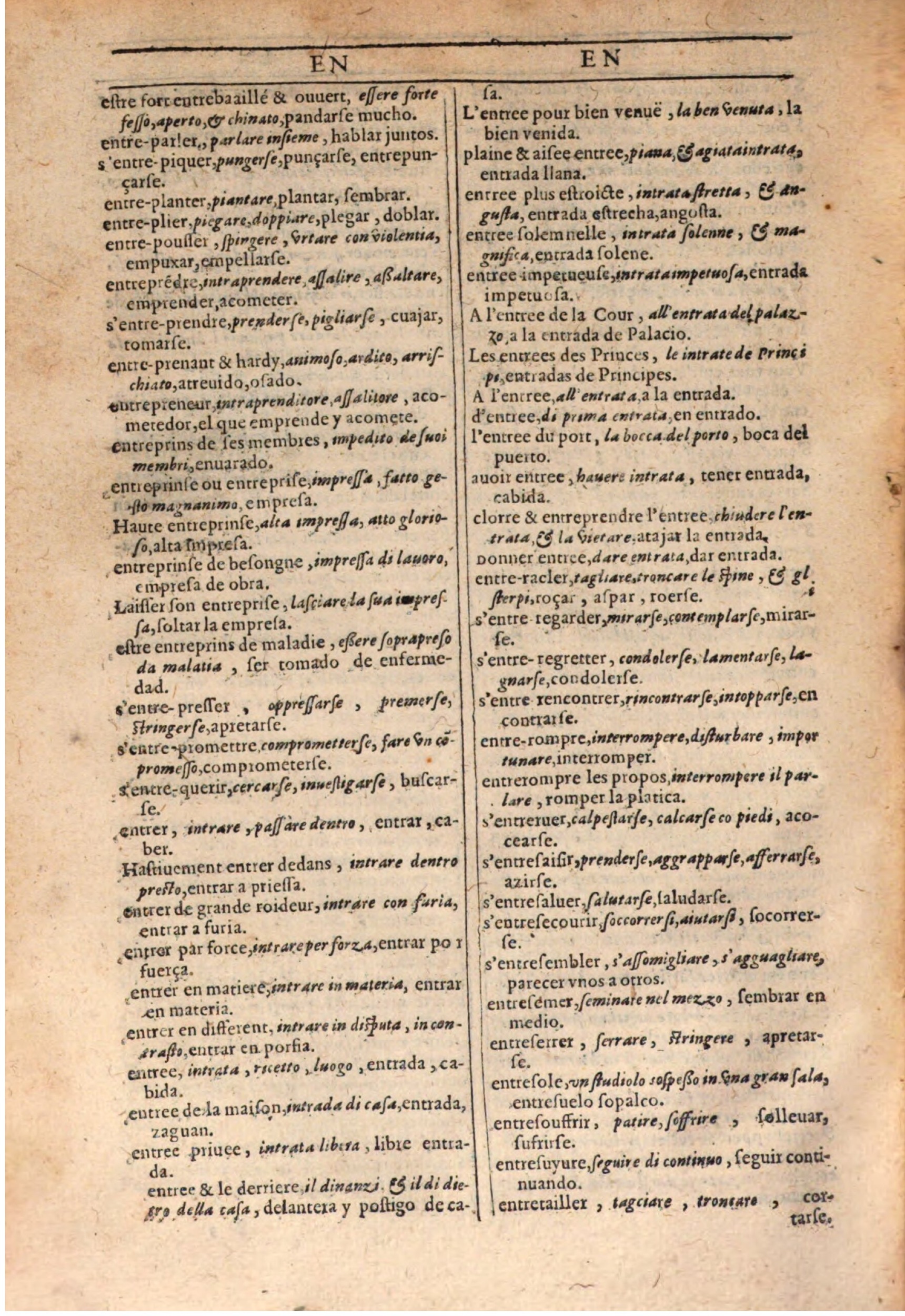 1609 - Philippe Albert et Alexandre Pernet - Trésor des trois langues française, italienne et espagnole (Seconde partie) - BSB Munich 1609 - Philippe Albert et Alexandre Pernet - Trésor des trois langues française, italienne et espagnole (Seconde partie) - BSB Munich