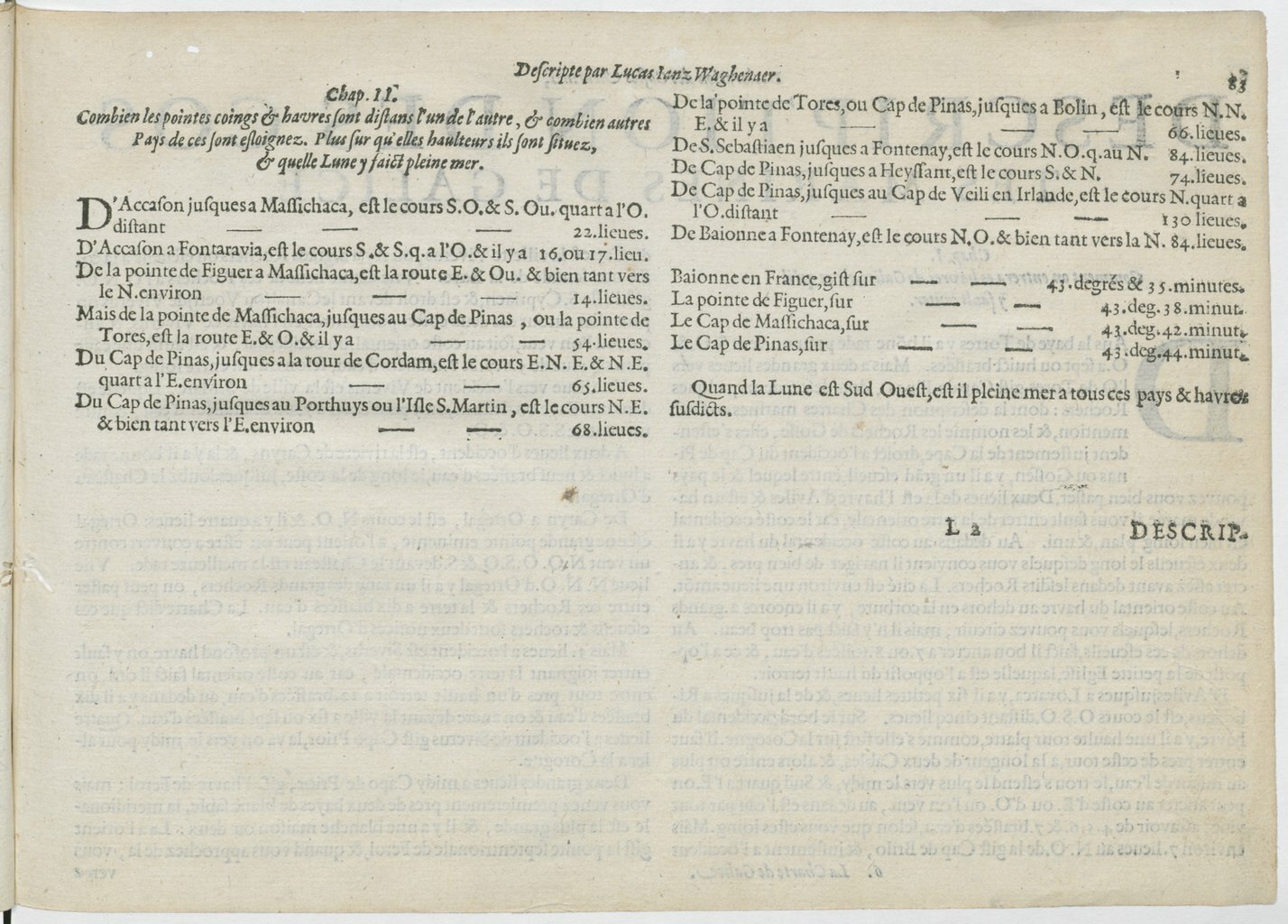 1601 - Bonaventure d’Aseville - Trésorerie ou cabinet de route marinesque - BnF