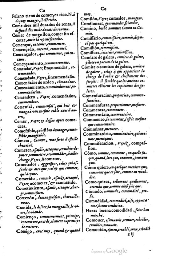 1621 - Adrian Tiffaine - Trésor des deux langues espagnole et française - BM Lyon