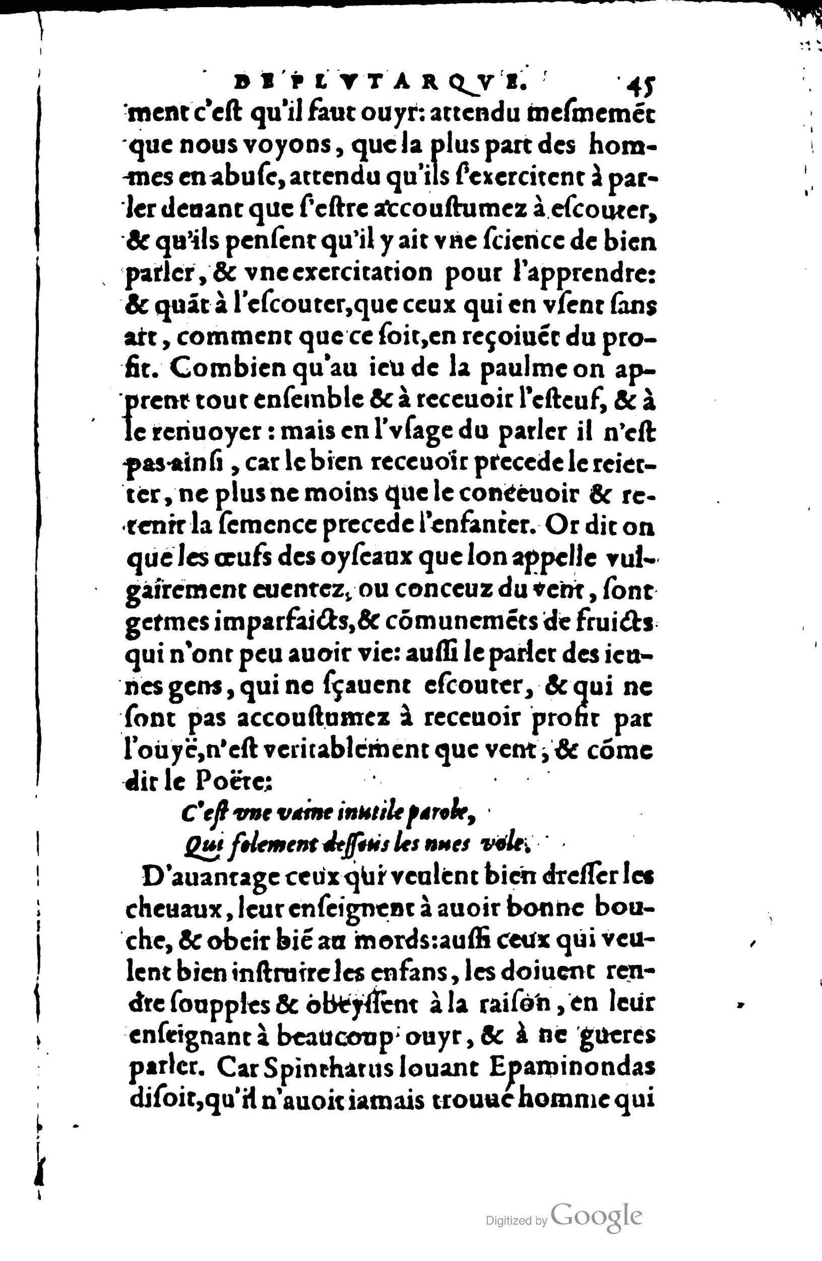 1578 - Jean Poupy - Trésor des morales de Plutarque - BSB Munich