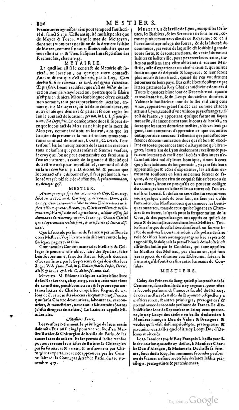 1629 - Veuve Nicolas Buon - Trésor du droit français (29620 T. 2) - BM Lyon