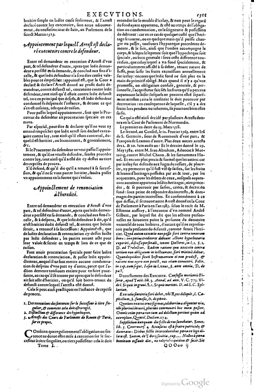 1629 - Veuve Nicolas Buon - Trésor du droit français (21754 T. 1) - BM Lyon