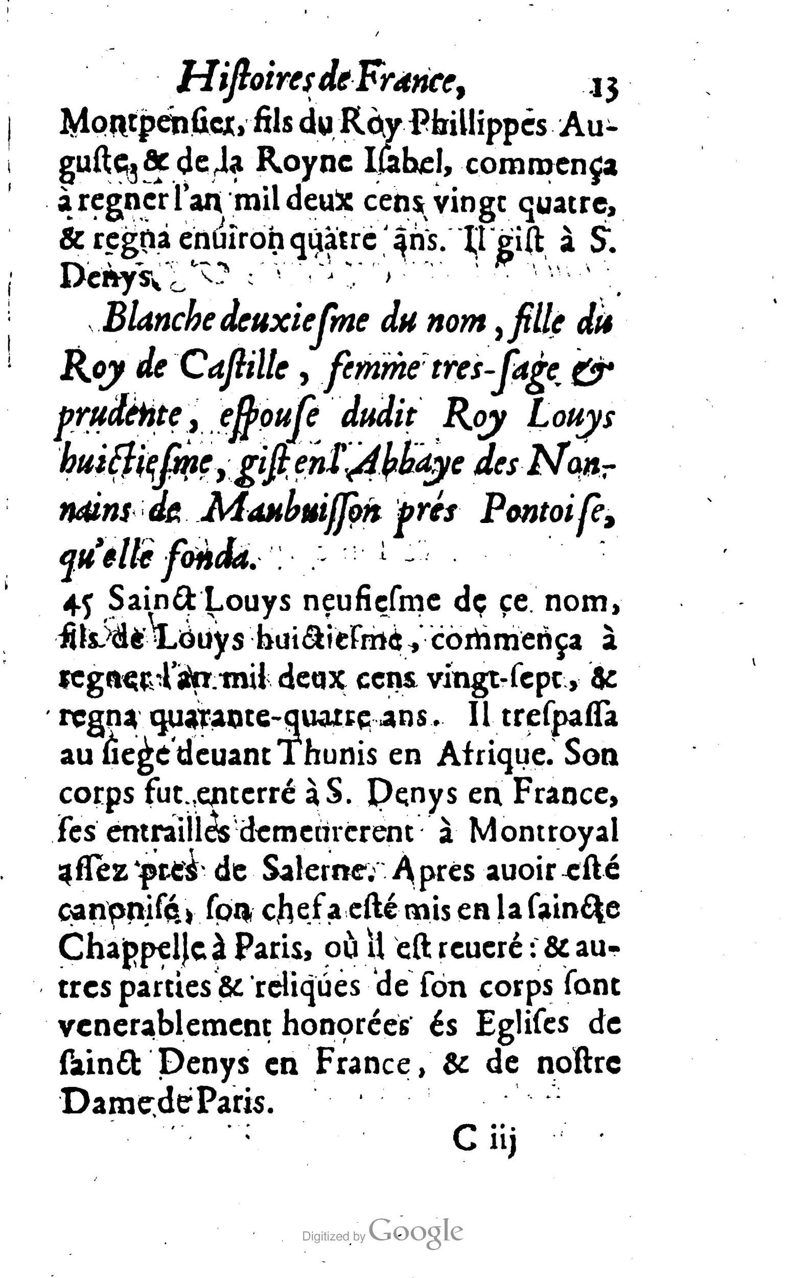 1638 - Jean Corrozet - Trésor des histoires de France - BM Lyon