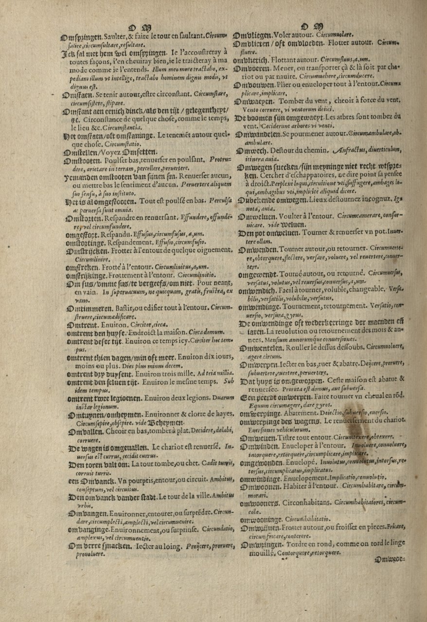 1573 - Christophe Plantin - Trésor du langage bas-allemand - Greifswald