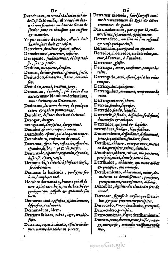 1621 - Adrian Tiffaine - Trésor des deux langues espagnole et française - BM Lyon