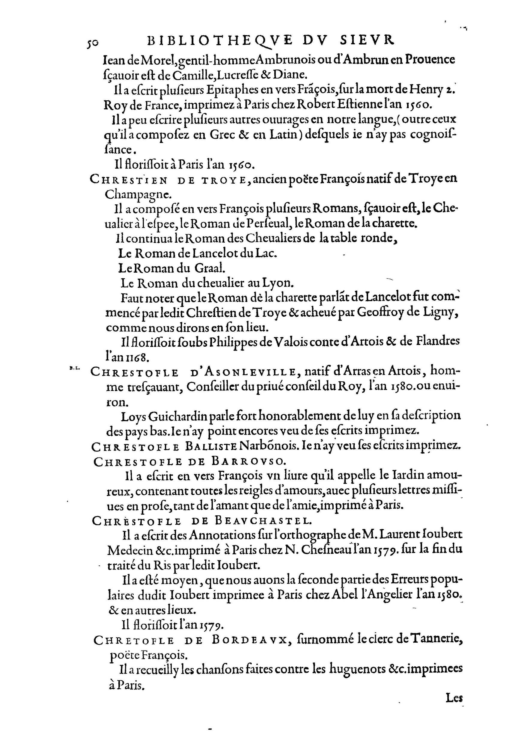 1584 - Abel L&#039;Angelier - Bibliothèques françaises - BnF