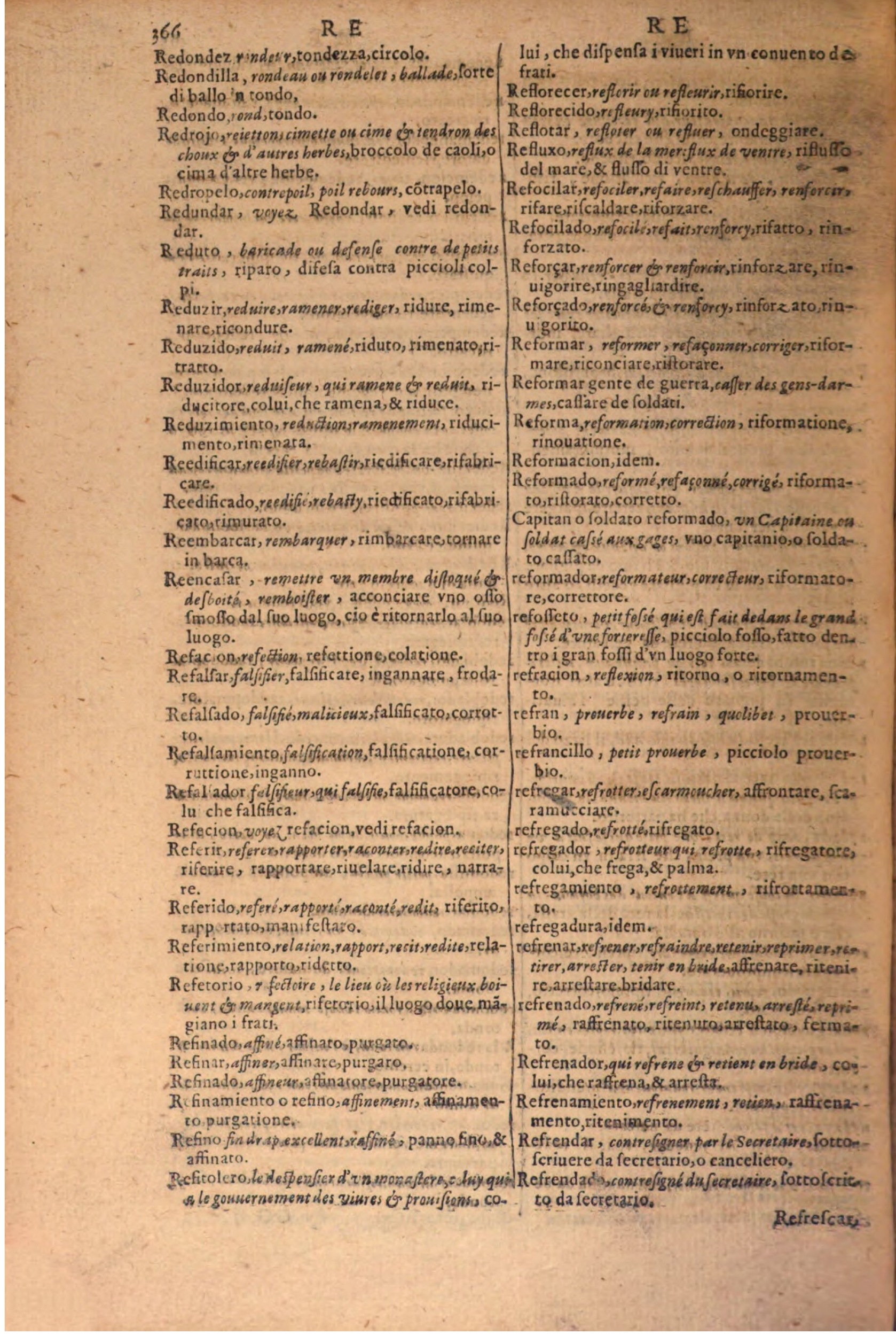 1606 - Samuel Crespin - Thresor des trois langues, francoise, italiene et espagnolle - BSB Munich