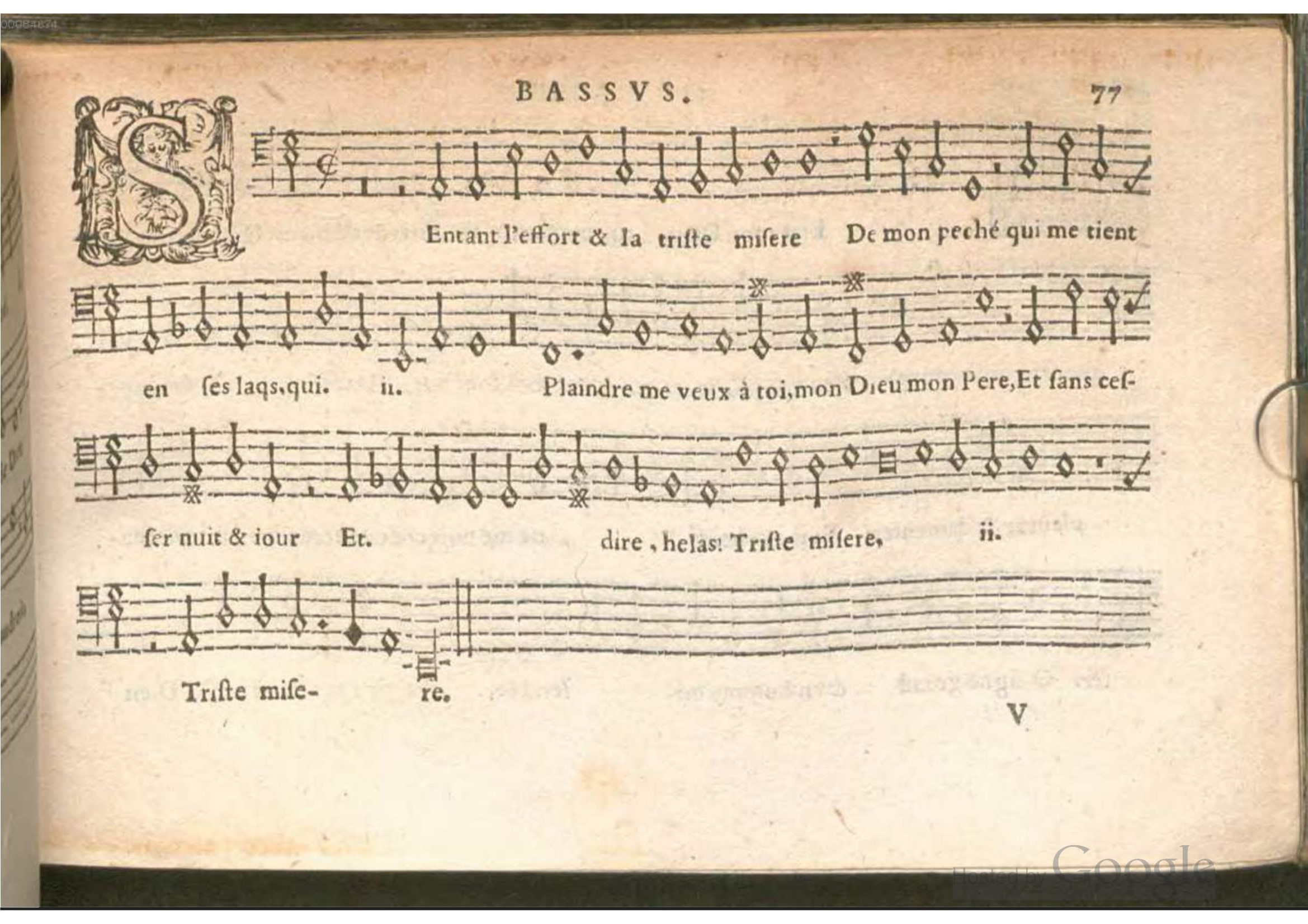 1576 - [Pierre de Saint-André] - Trésor de musique d’Orlande de Lassus Bassus - BSB Munich