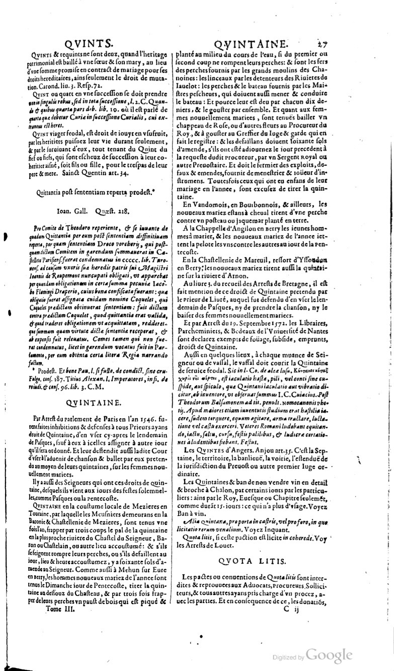 1629 - Veuve Nicolas Buon - Trésor du droit français (21754 T. 3) - BM Lyon