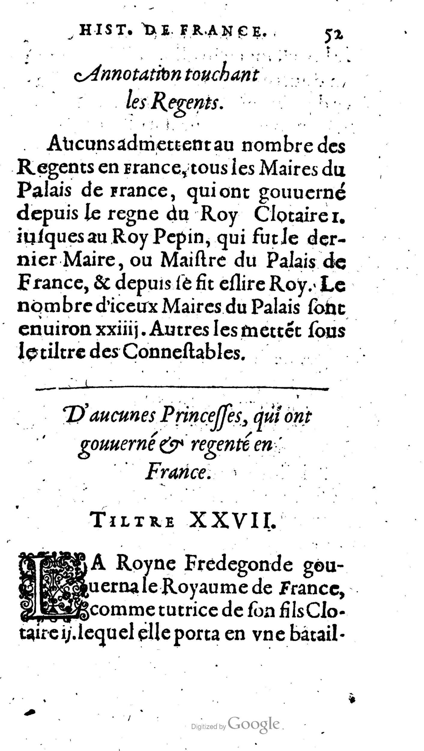 1604 - Galiot Corrozet - Trésor des histoires de France - BnF Arsenal