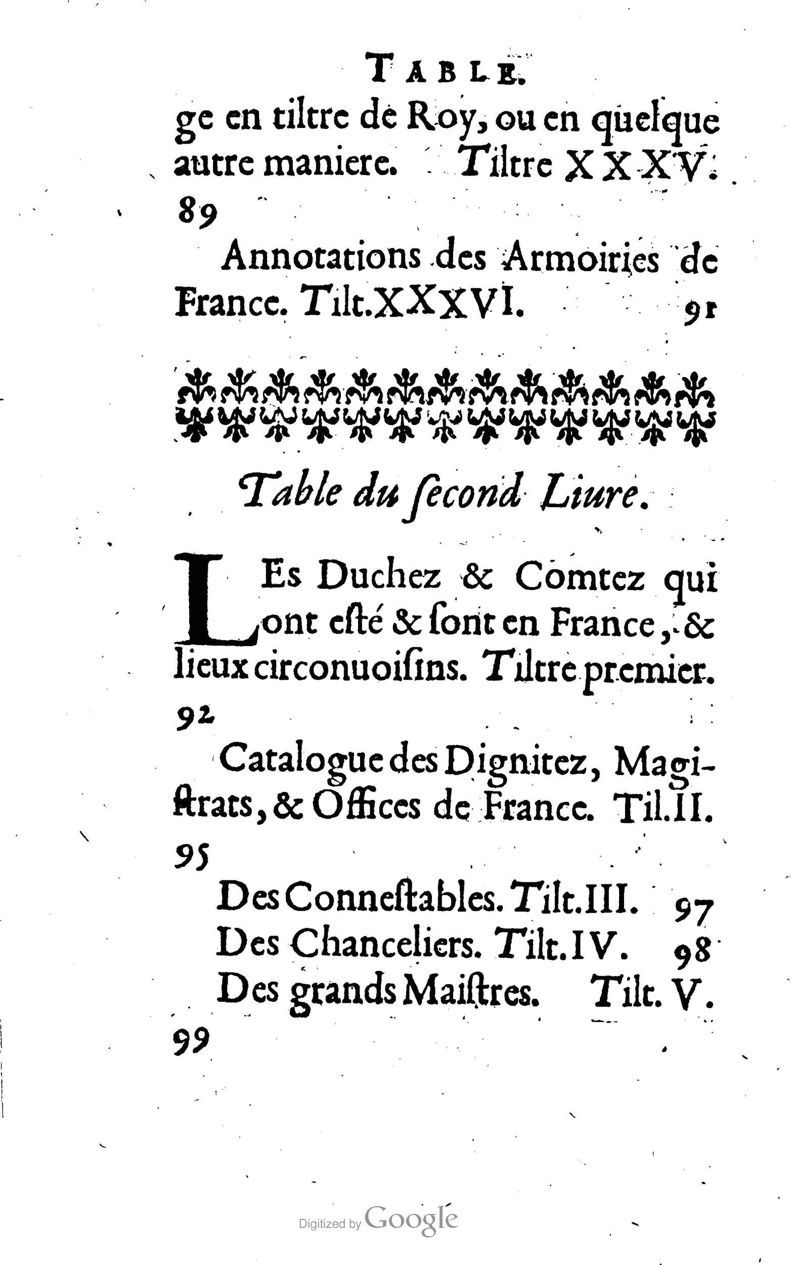 1638 - Jean Corrozet - Trésor des histoires de France - BM Lyon