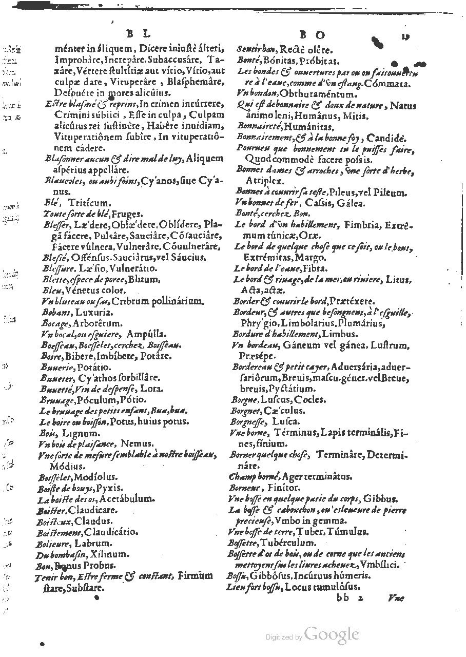 1564 - Henri Hylaire et Louis Cloquemin - Trésor des mots et traits français - BSB Munich