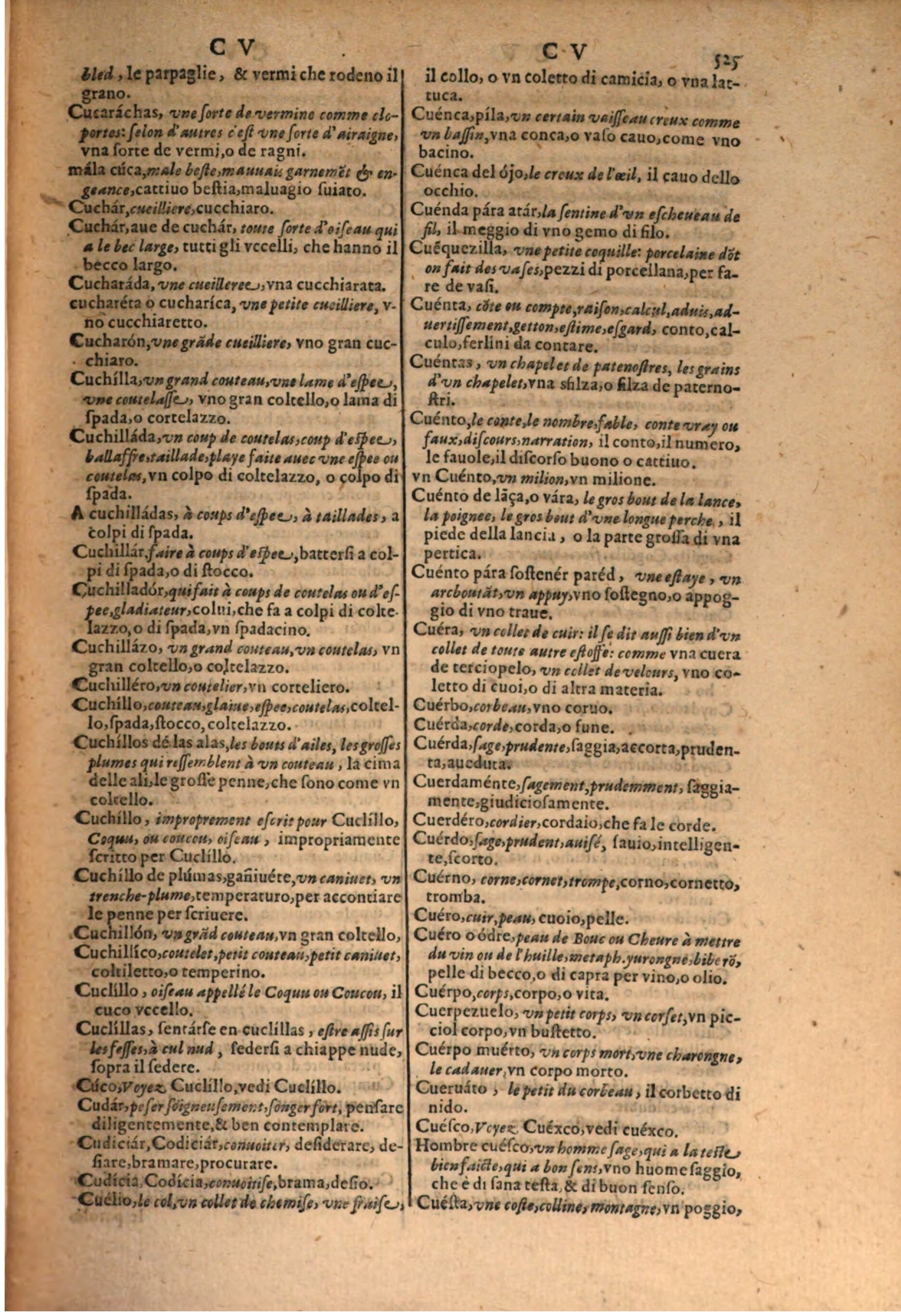 1606 - Samuel Crespin - Thresor des trois langues, francoise, italiene et espagnolle - BSB Munich