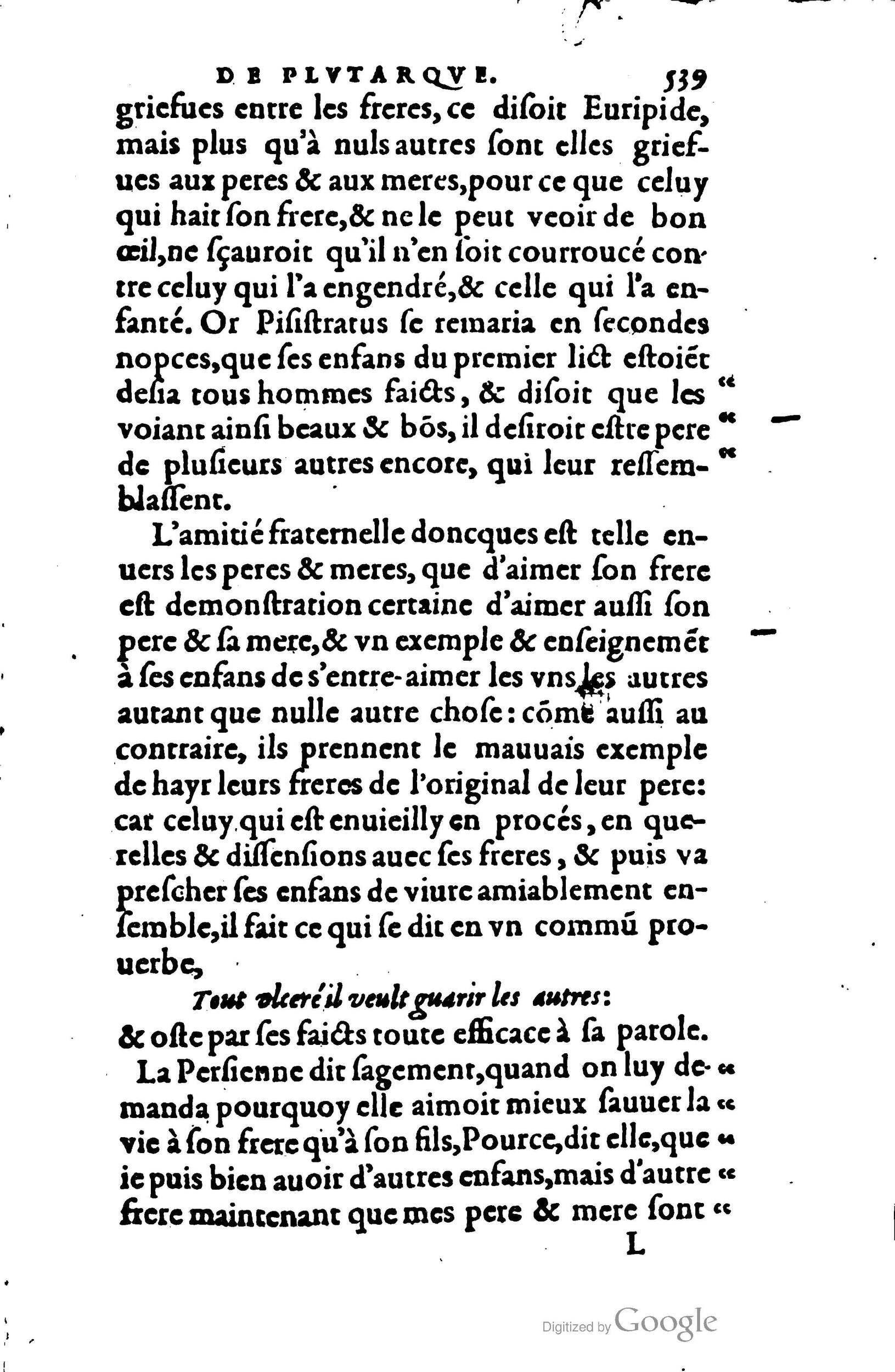 1578 - Jean Poupy - Trésor des morales de Plutarque - BSB Munich