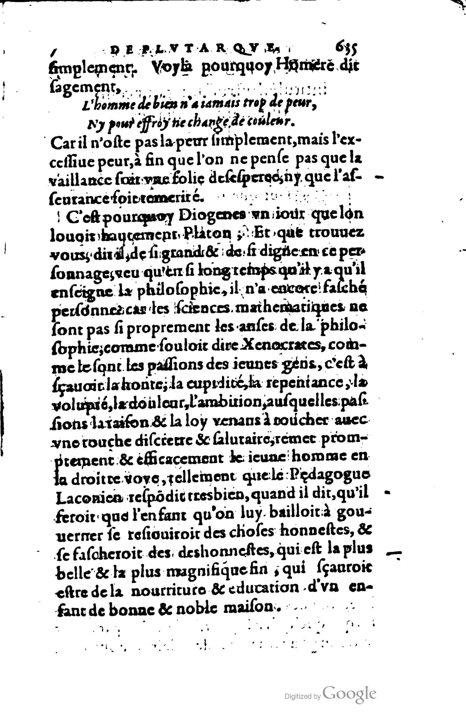1578 - Jean Poupy - Trésor des morales de Plutarque - BSB Munich