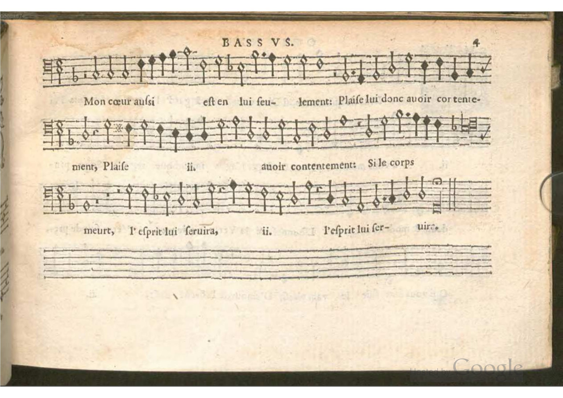 1576 - [Pierre de Saint-André] - Trésor de musique d’Orlande de Lassus Bassus - BSB Munich