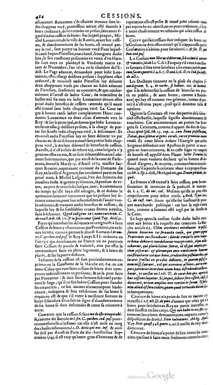 1629 - Veuve Nicolas Buon - Trésor du droit français (29620 T. 1) - BM Lyon 1629 - Veuve Nicolas Buon - Trésor du droit français (29620 T. 1) - BM Lyon
