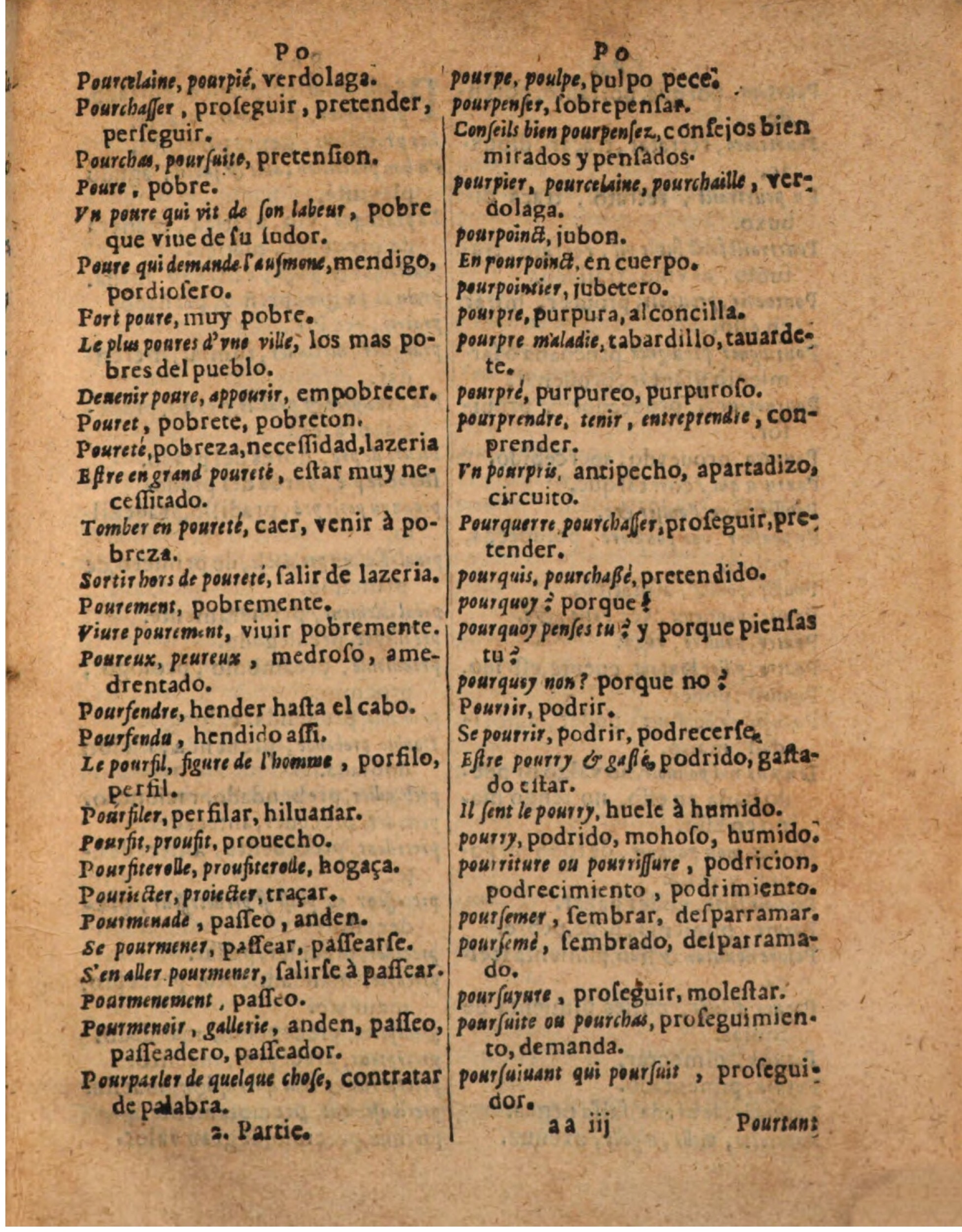 1624 - Hubert Antoine - Trésor des deux langues espagnole et française (Seconde partie) - BSB Munich