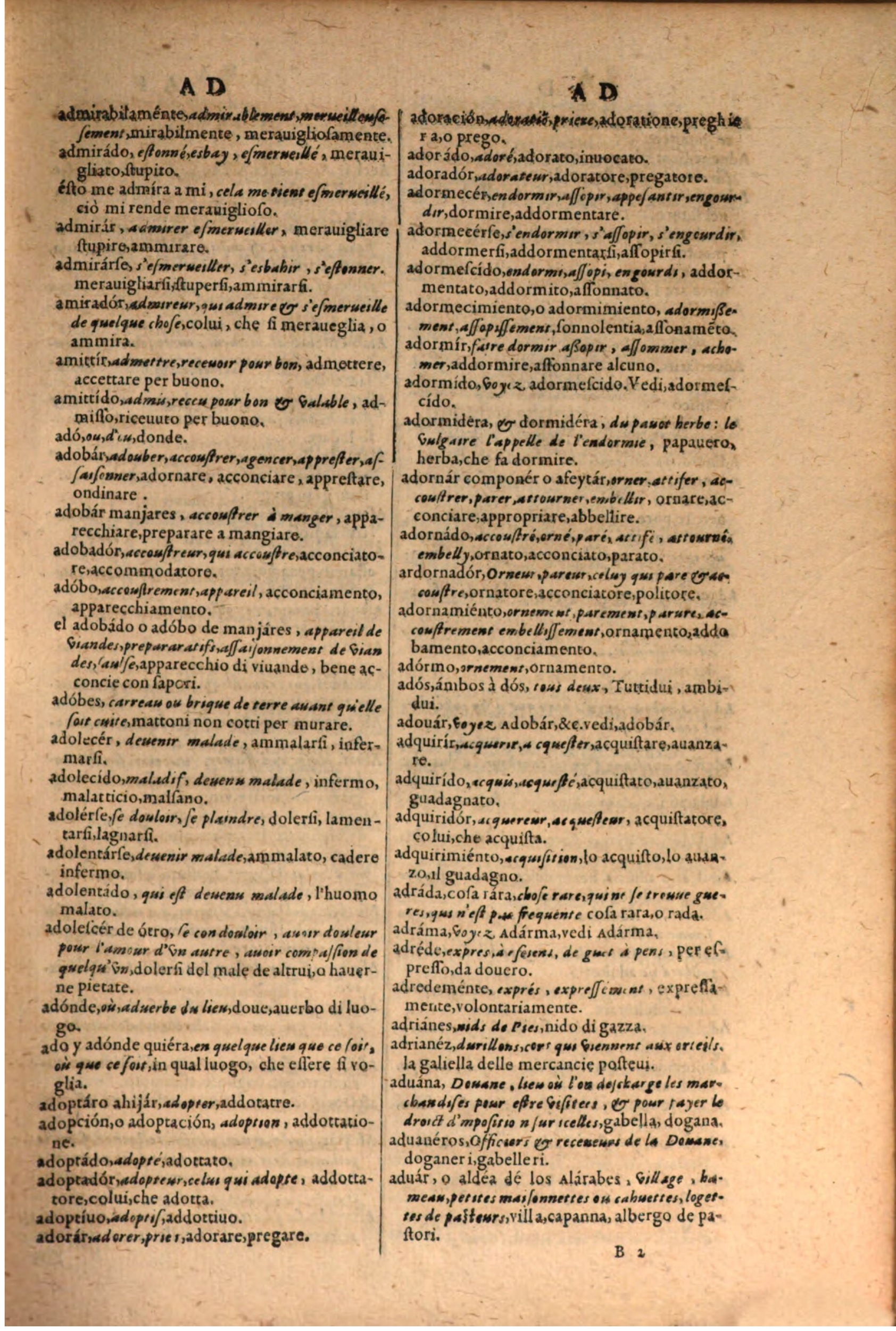 1606 - Samuel Crespin - Thresor des trois langues, francoise, italiene et espagnolle - BSB Munich