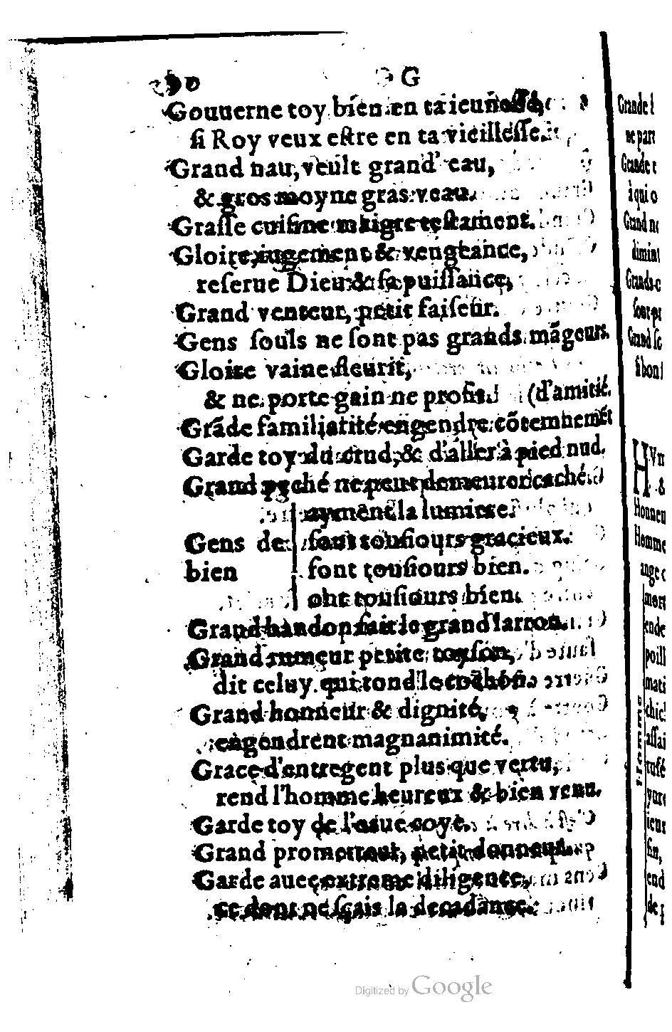 1582 - Nicolas Bonfons - Trésor des sentences dorées - BM Lyon