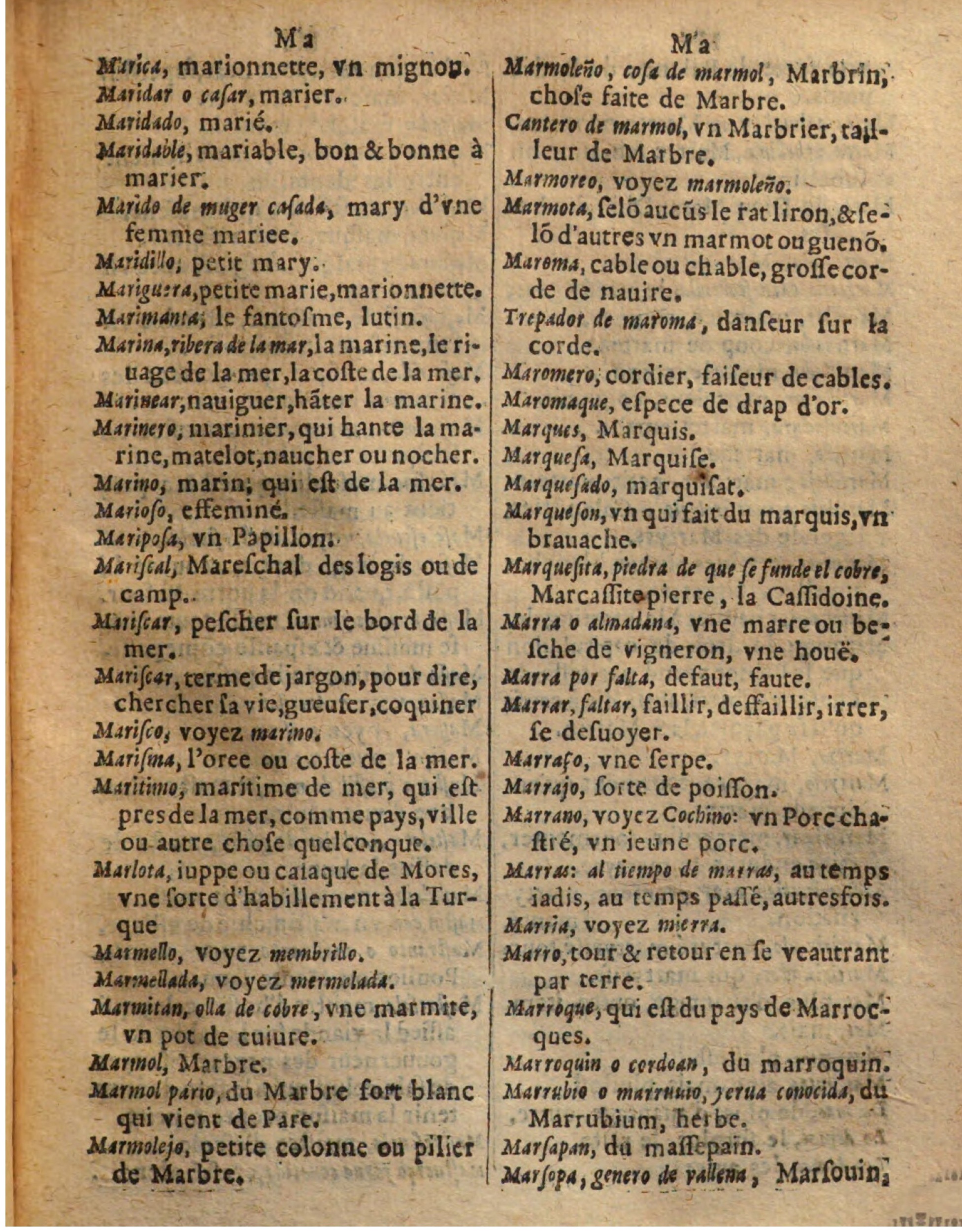 1625 - Hubert Antoine - Trésor des deux langues espagnole et française - Augsbourg
