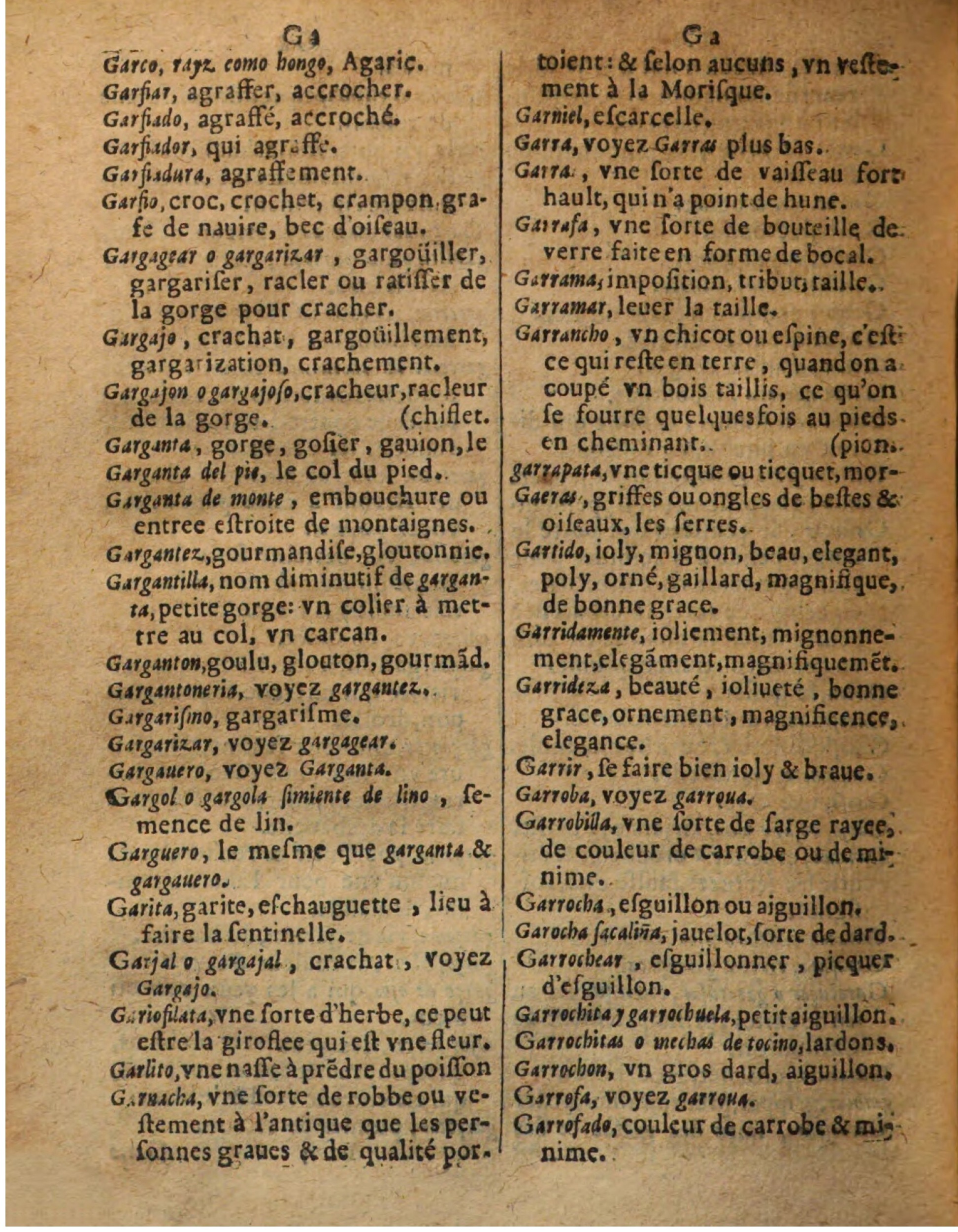 1625 - Hubert Antoine - Trésor des deux langues espagnole et française - Augsbourg