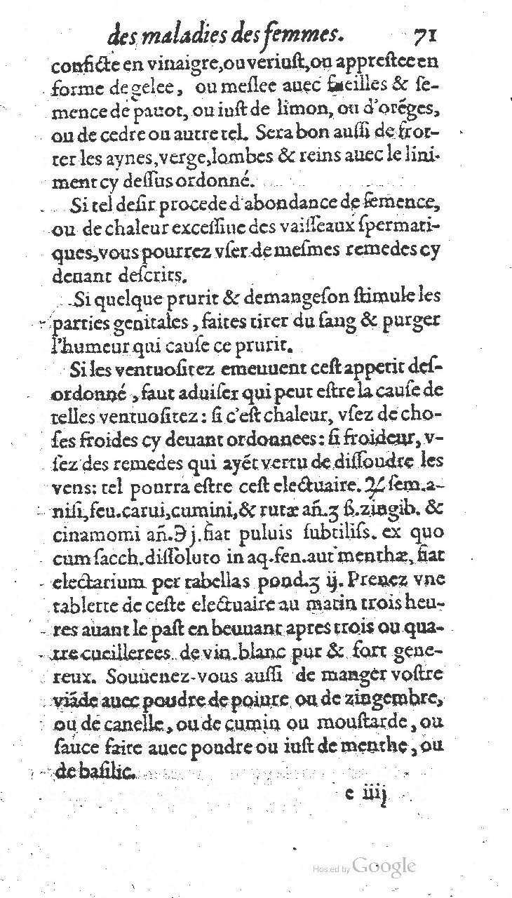 1585 - Jacques du Puis - Trésor des remèdes secrets pour les maladies des femmes - BnF