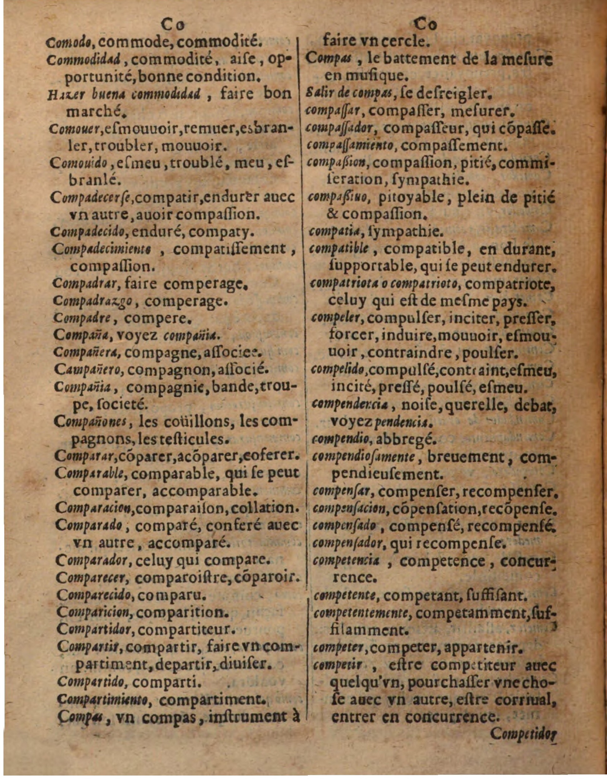 1625 - Hubert Antoine - Trésor des deux langues espagnole et française - Augsbourg