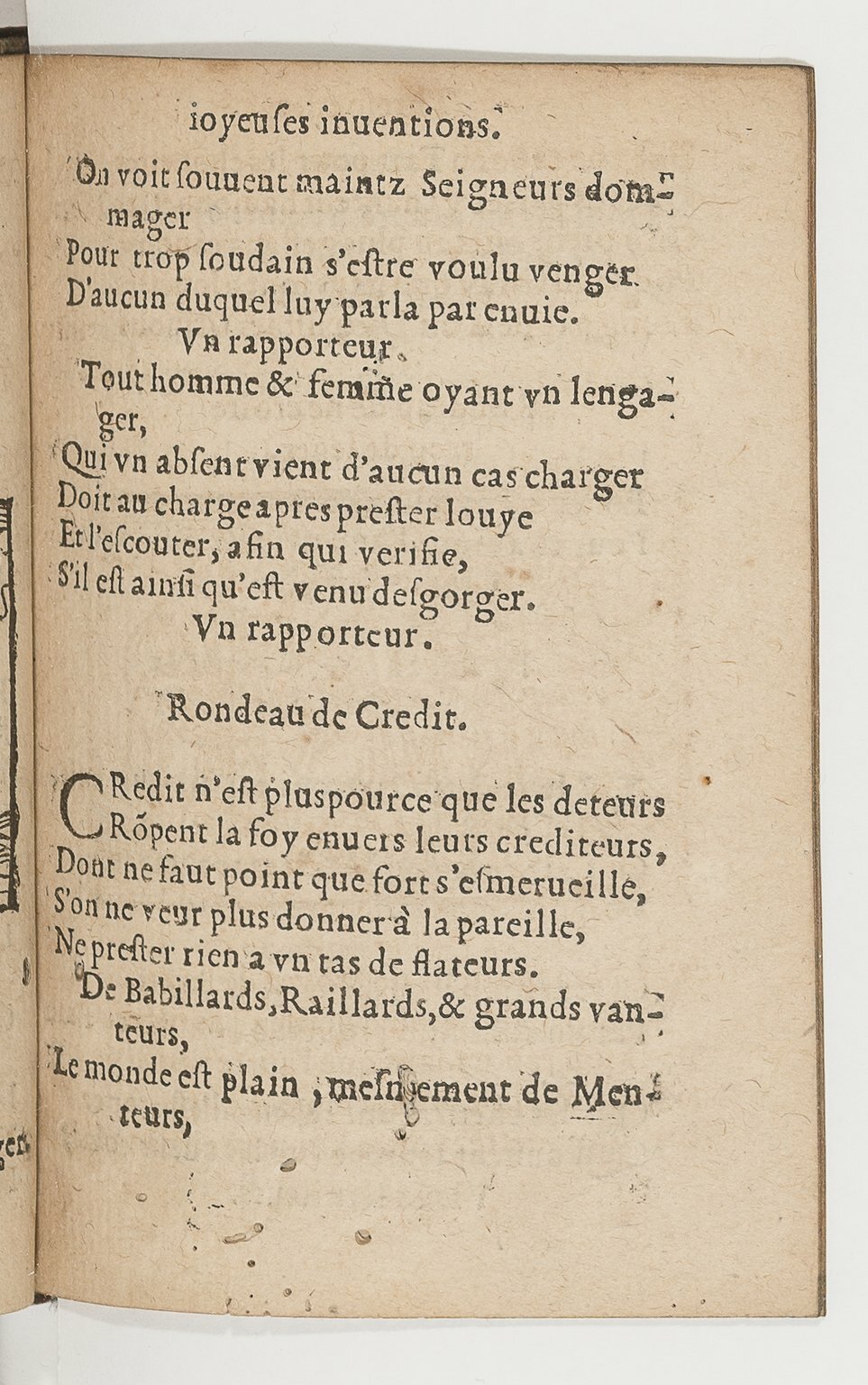 1568c. - Veuve Jean Bonfons - Trésor des joyeuses inventions du parangon de poésies - BnF Arsenal