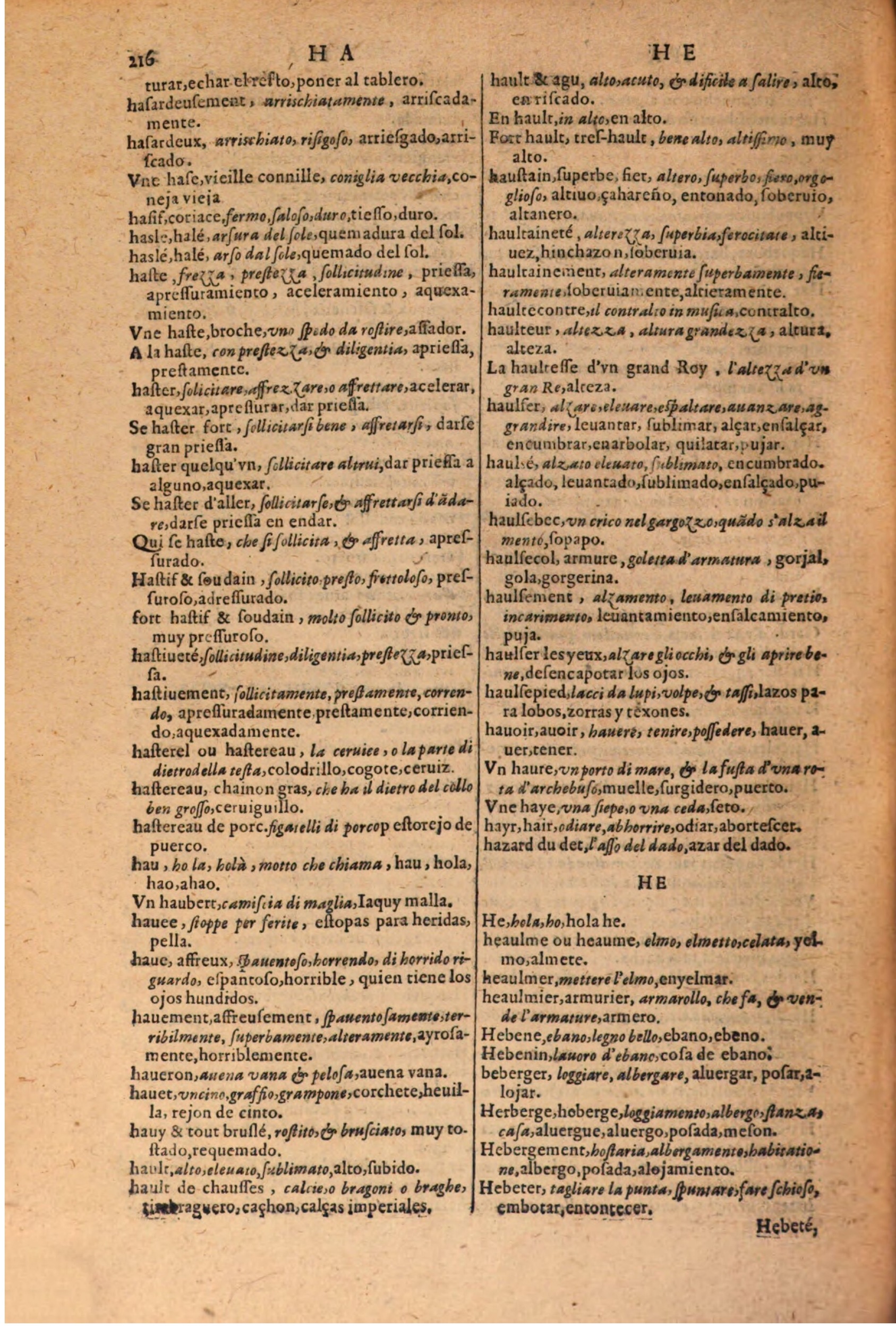 1616 - Pierre de la Rovière - Trésor des trois langues (Seconde partie) - BSB Munich