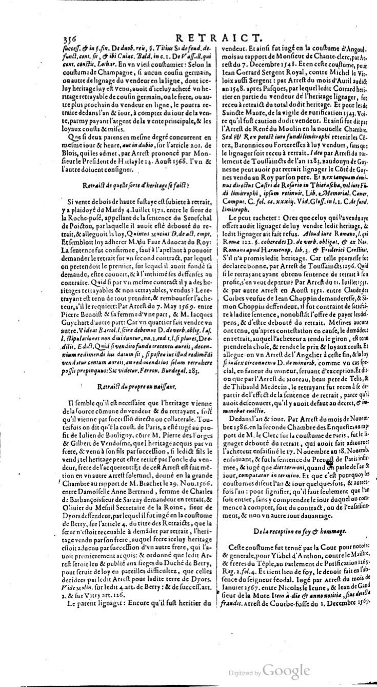 1629 - Veuve Nicolas Buon - Trésor du droit français (21754 T. 3) - BM Lyon