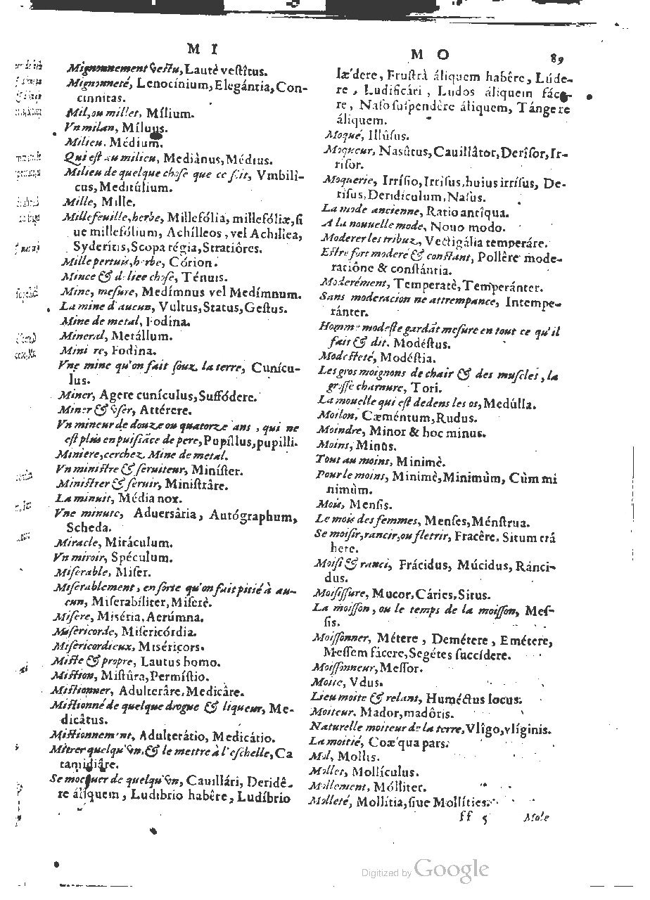1564 - Henri Hylaire et Louis Cloquemin - Trésor des mots et traits français - BSB Munich