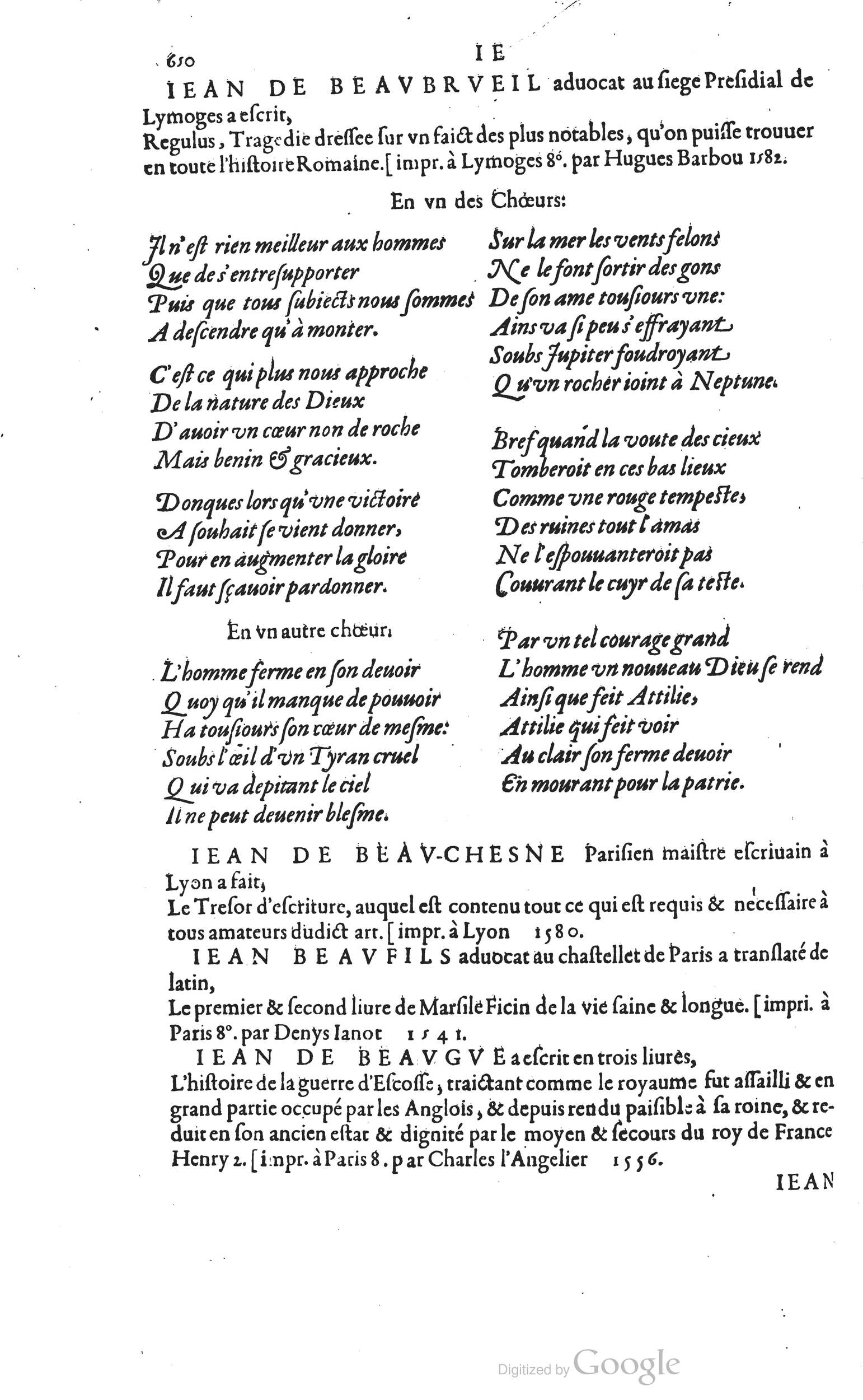 1585 - Barthélemy Honorat - Bibliothèques françaises - BSB Munich
