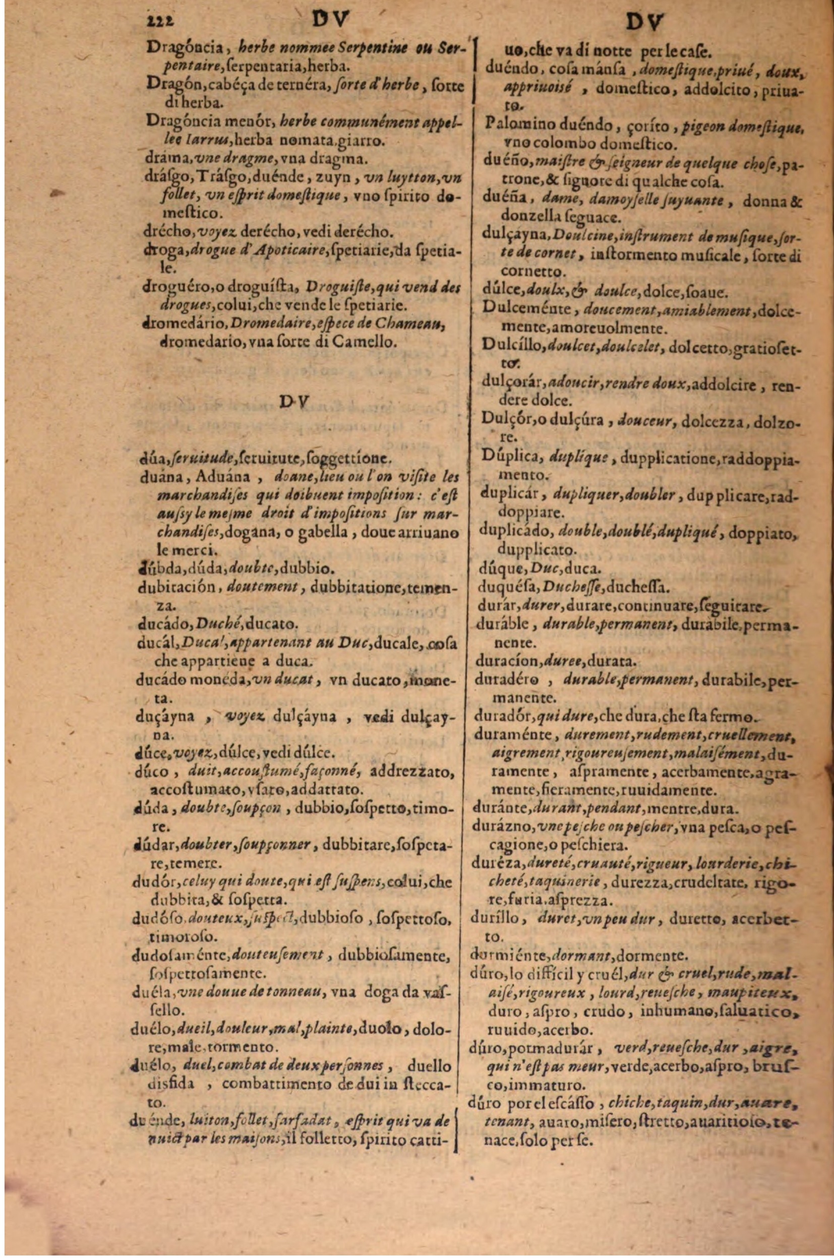1606 - Samuel Crespin - Thresor des trois langues, francoise, italiene et espagnolle - BSB Munich
