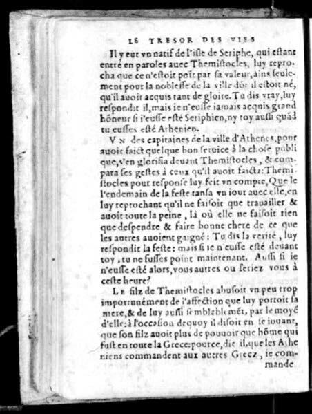 1574 - Benoît Rigaud - Trésor des vies de Plutarque - Avignon