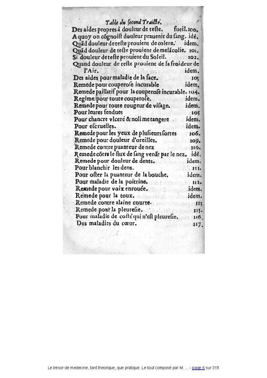 1560 - Pierre et Jan Moine - Trésor de médecine - Université Paris Cité