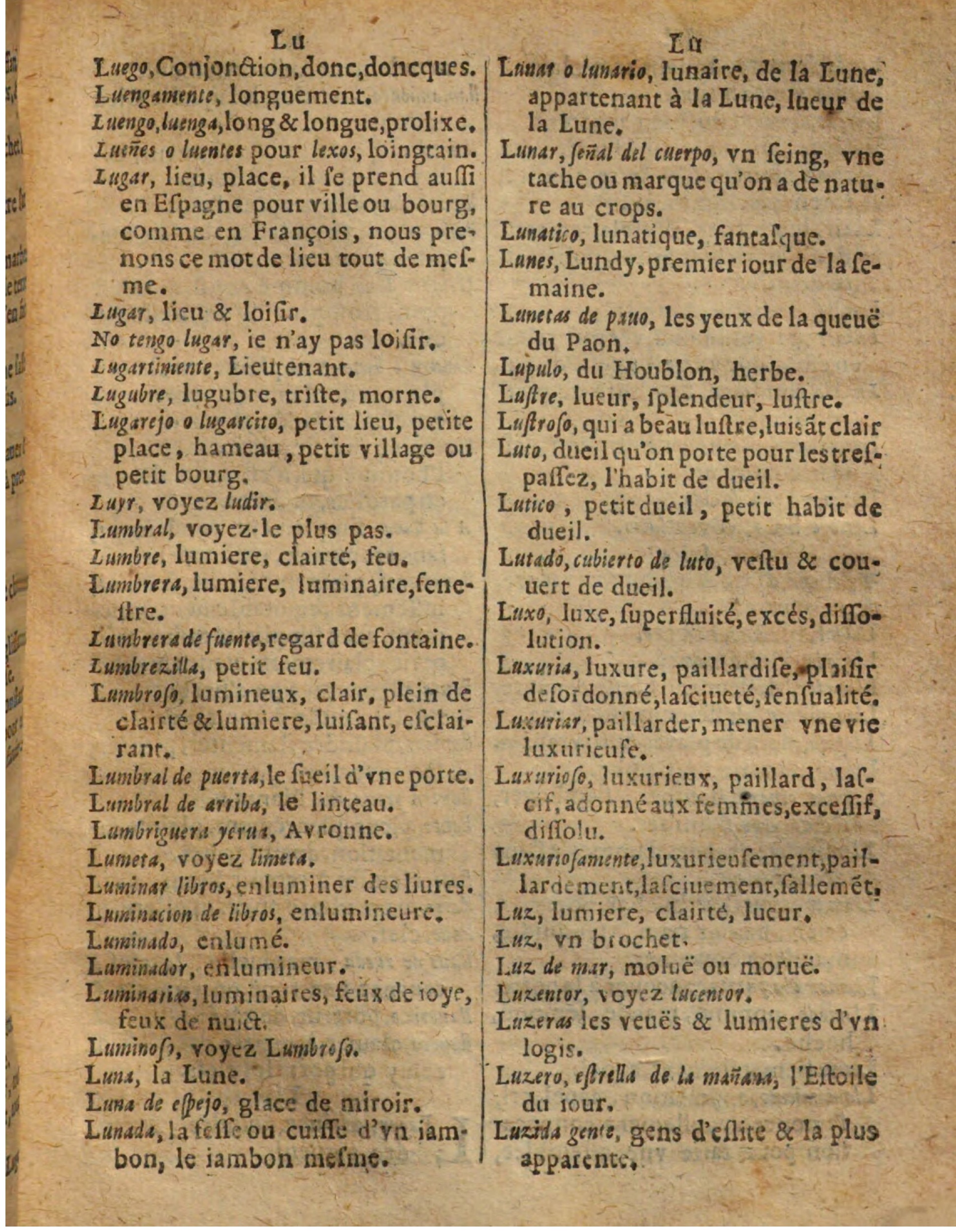 1625 - Hubert Antoine - Trésor des deux langues espagnole et française - Augsbourg