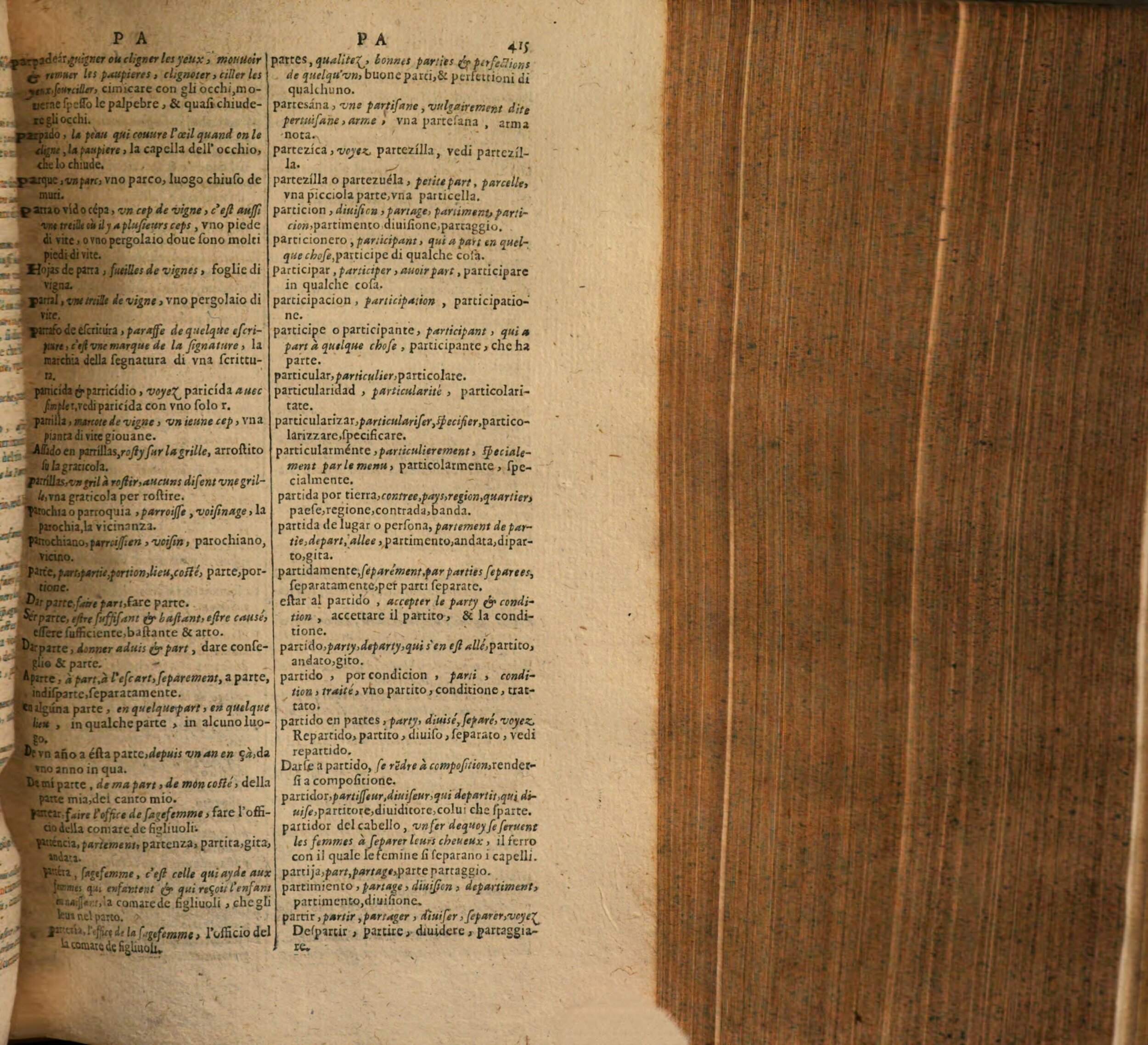 1617 - Samuel Crespin - Trésor des trois langues espagnole, française et italienne (Première partie) - Regensburg