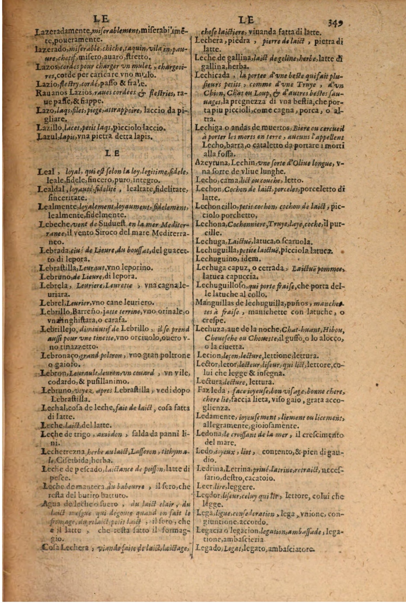 1606 - Samuel Crespin - Thresor des trois langues, francoise, italiene et espagnolle - BSB Munich