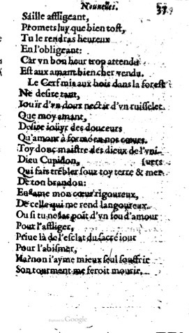 1623 - Jacques Cailloüé - Trésor ou recueil des chansons amoureuses - British Library
