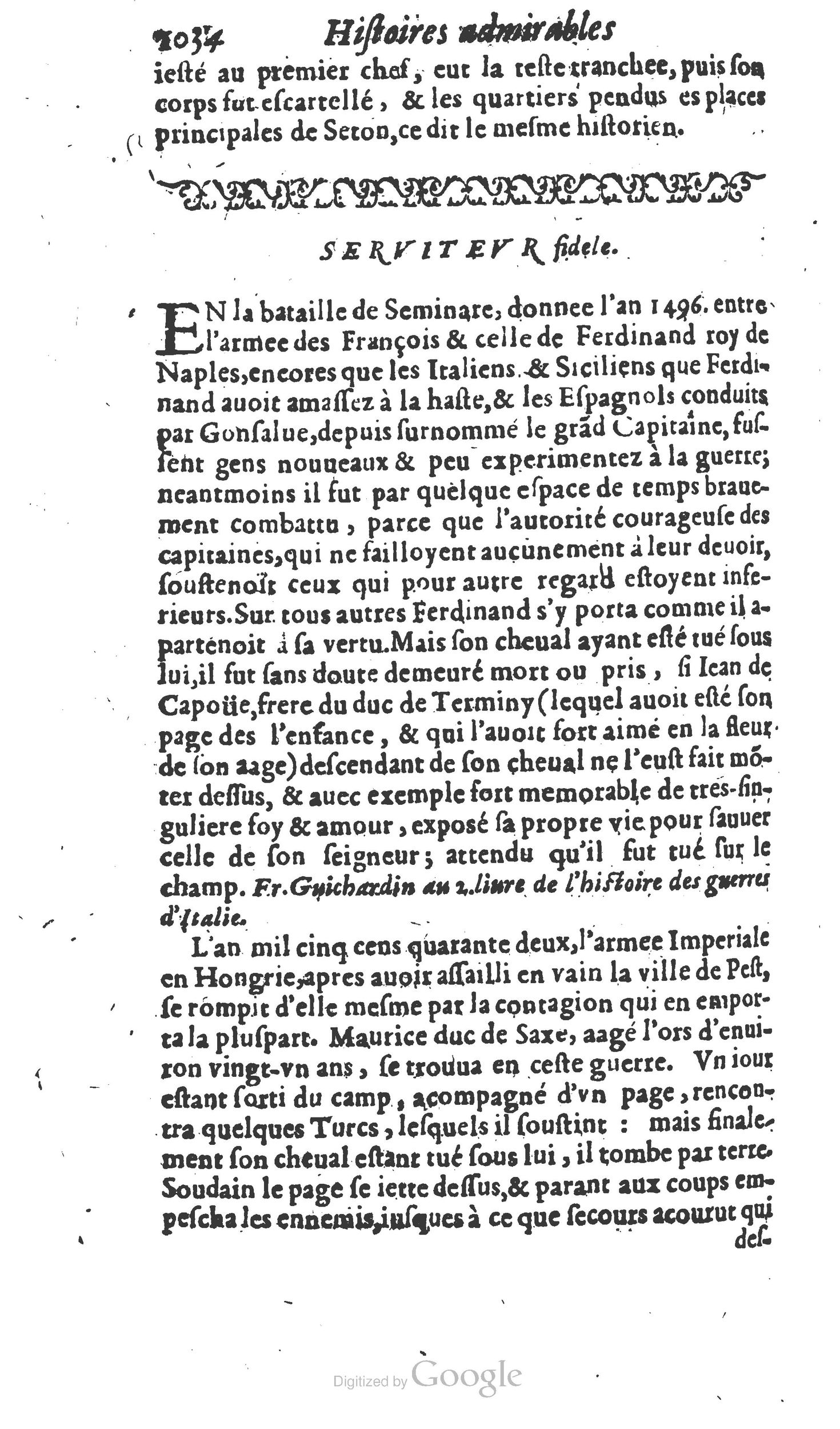 1610 - Paul Marceau - Trésor d’histoires admirables et mémorables - Princeton