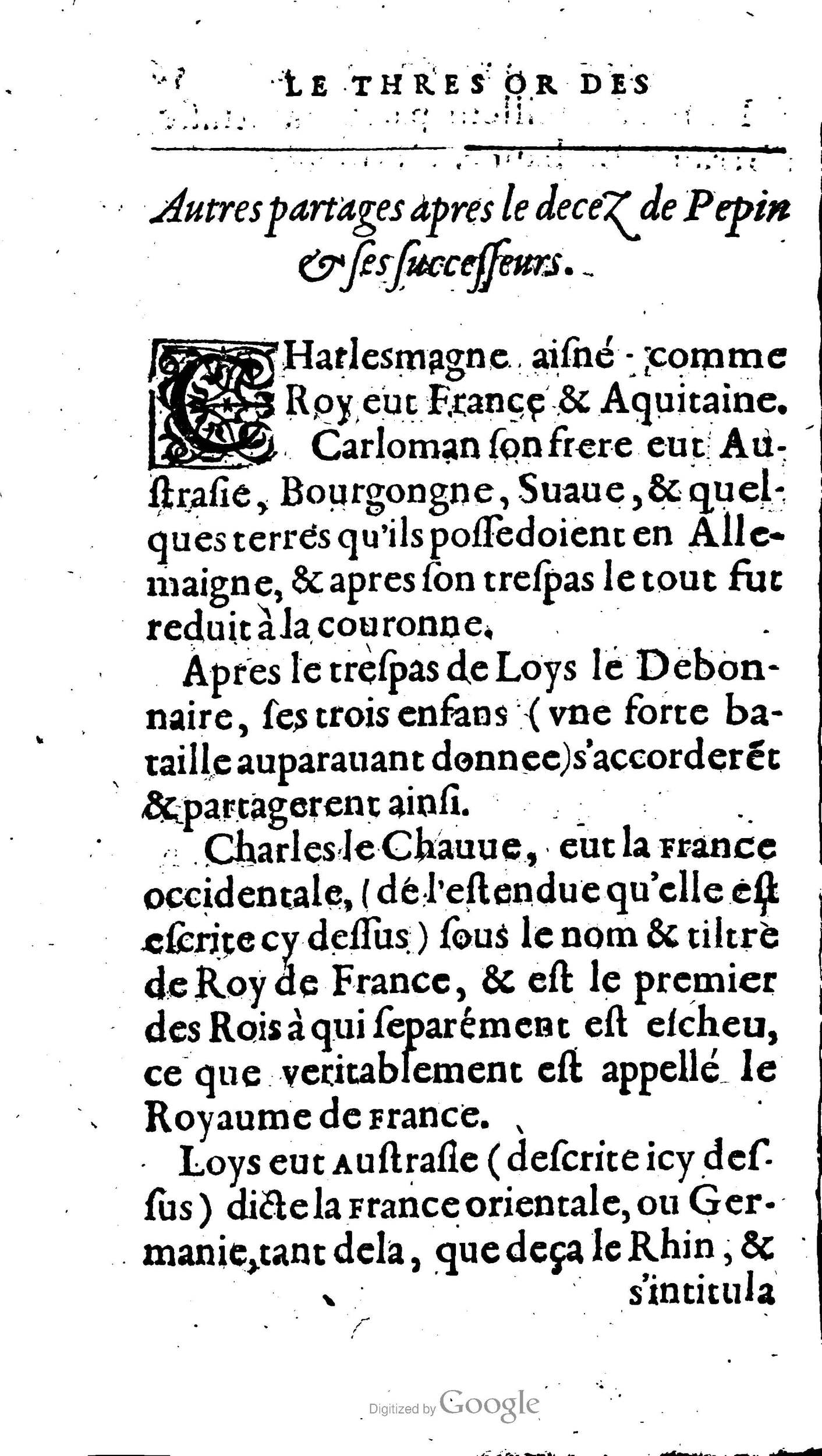 1604 - Galiot Corrozet - Trésor des histoires de France - BnF Arsenal