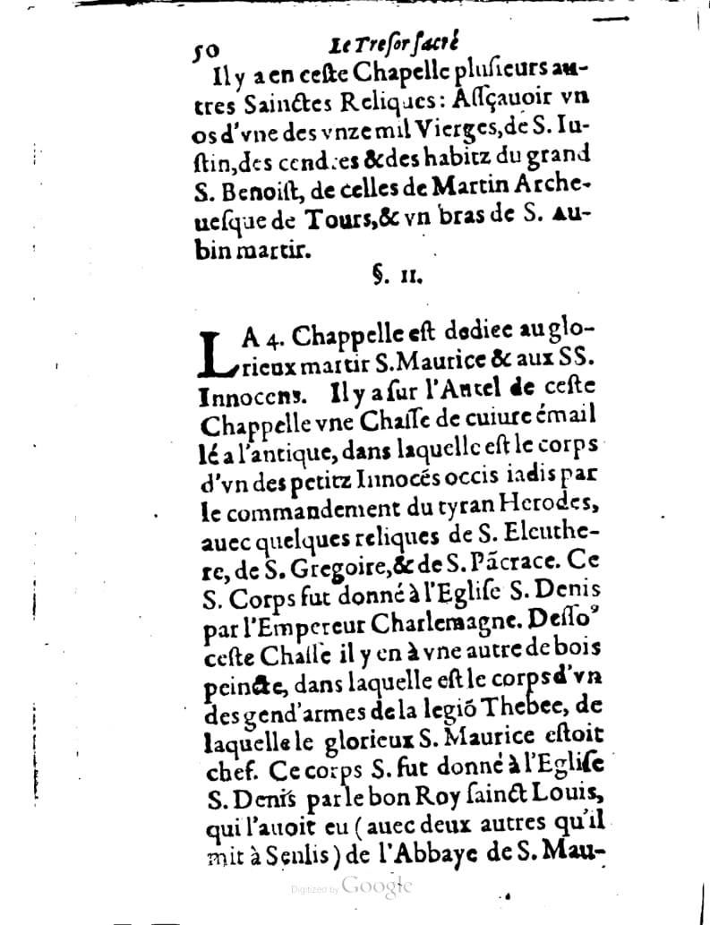 1636 - Jean Billaine - Trésor sacré ou inventaire des saintes reliques - British Library
