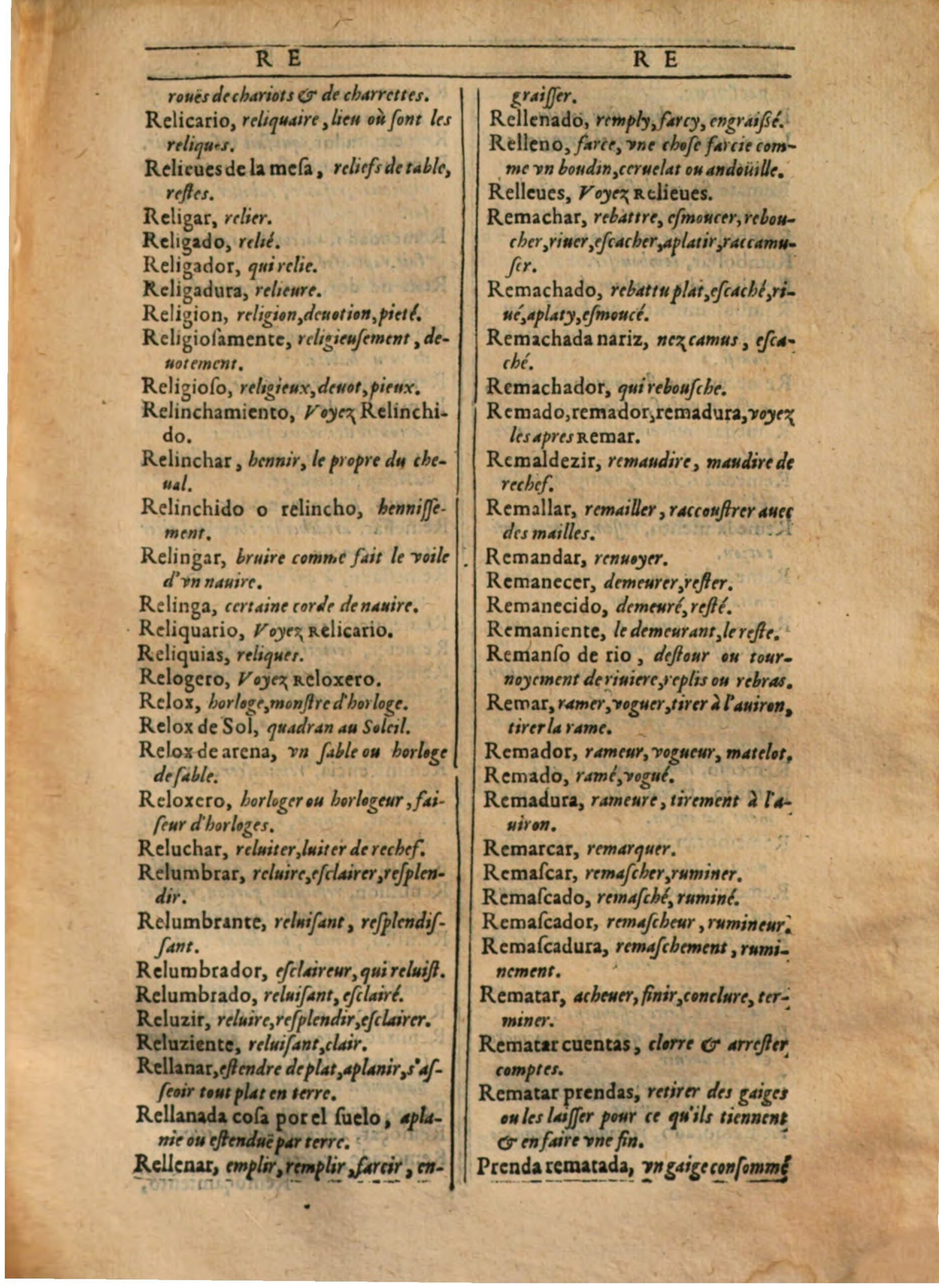 1607 - Marc Orry - Trésor des deux langues espagnole et française (Première partie) - BSB Munich 1607 - Marc Orry - Trésor des deux langues espagnole et française (Première partie) - BSB Munich
