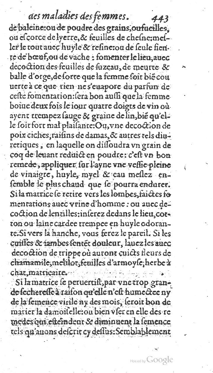 1585 - Jacques du Puis - Trésor des remèdes secrets pour les maladies des femmes - BnF
